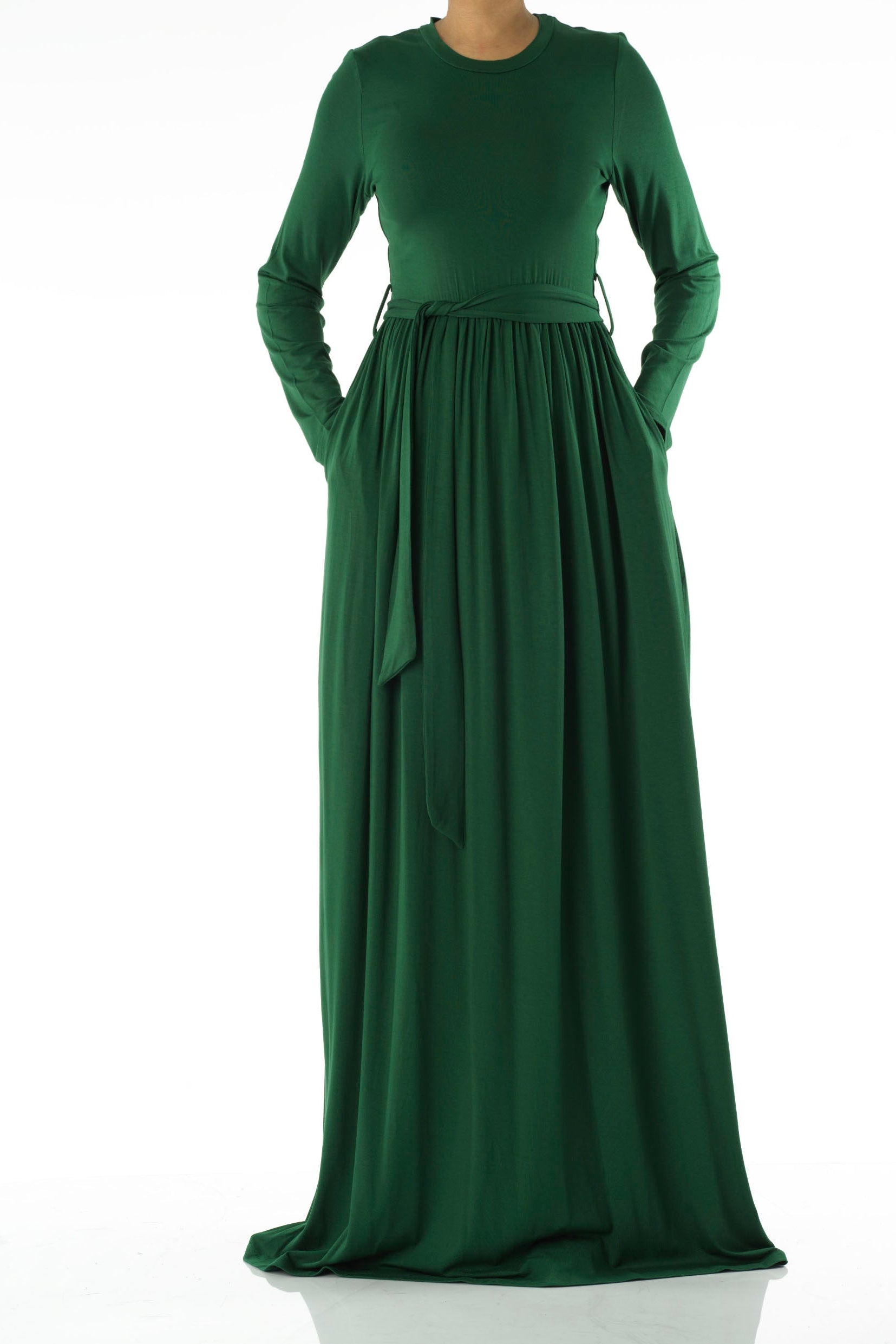 Green Cotton Candy Jersey Maxi Dress Kabayare
