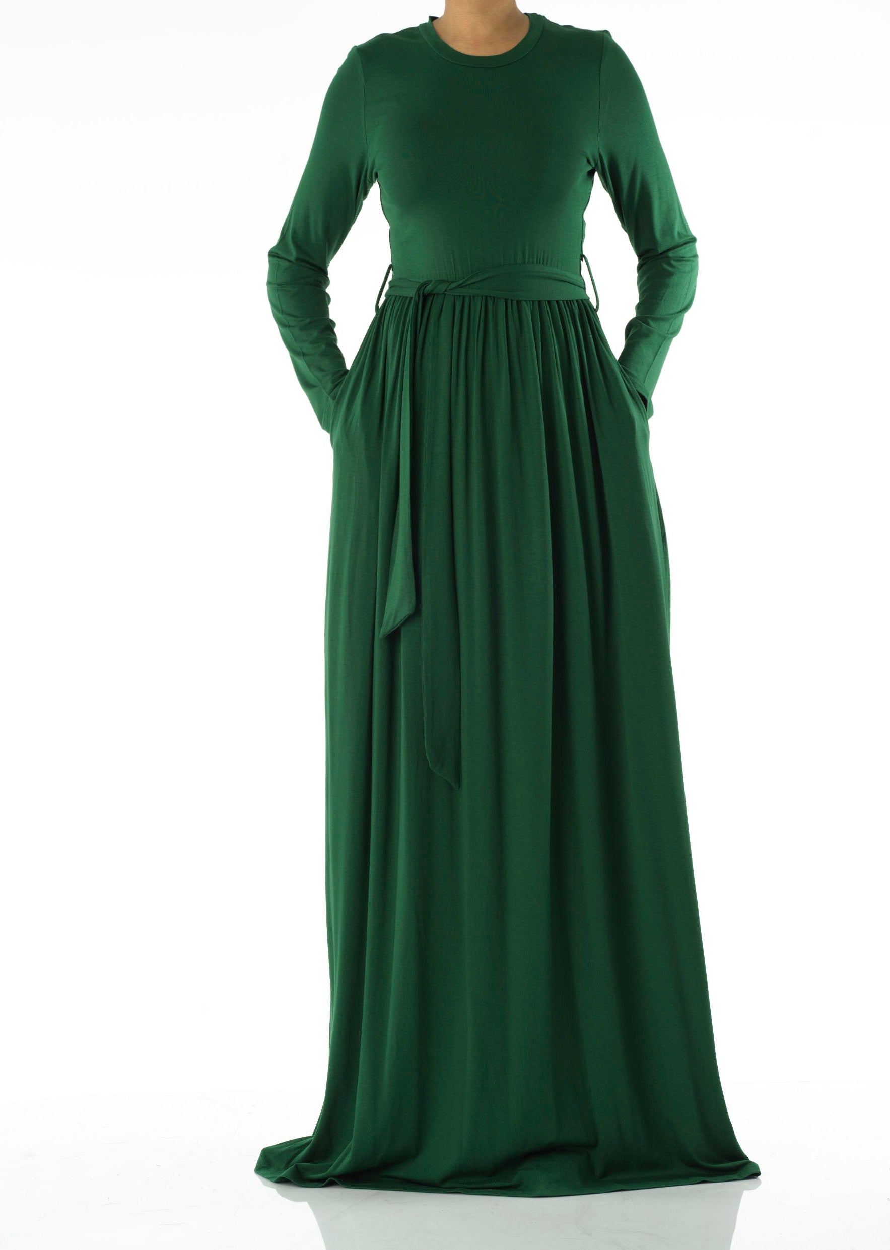Green Cotton Candy Jersey Maxi Dress Kabayare