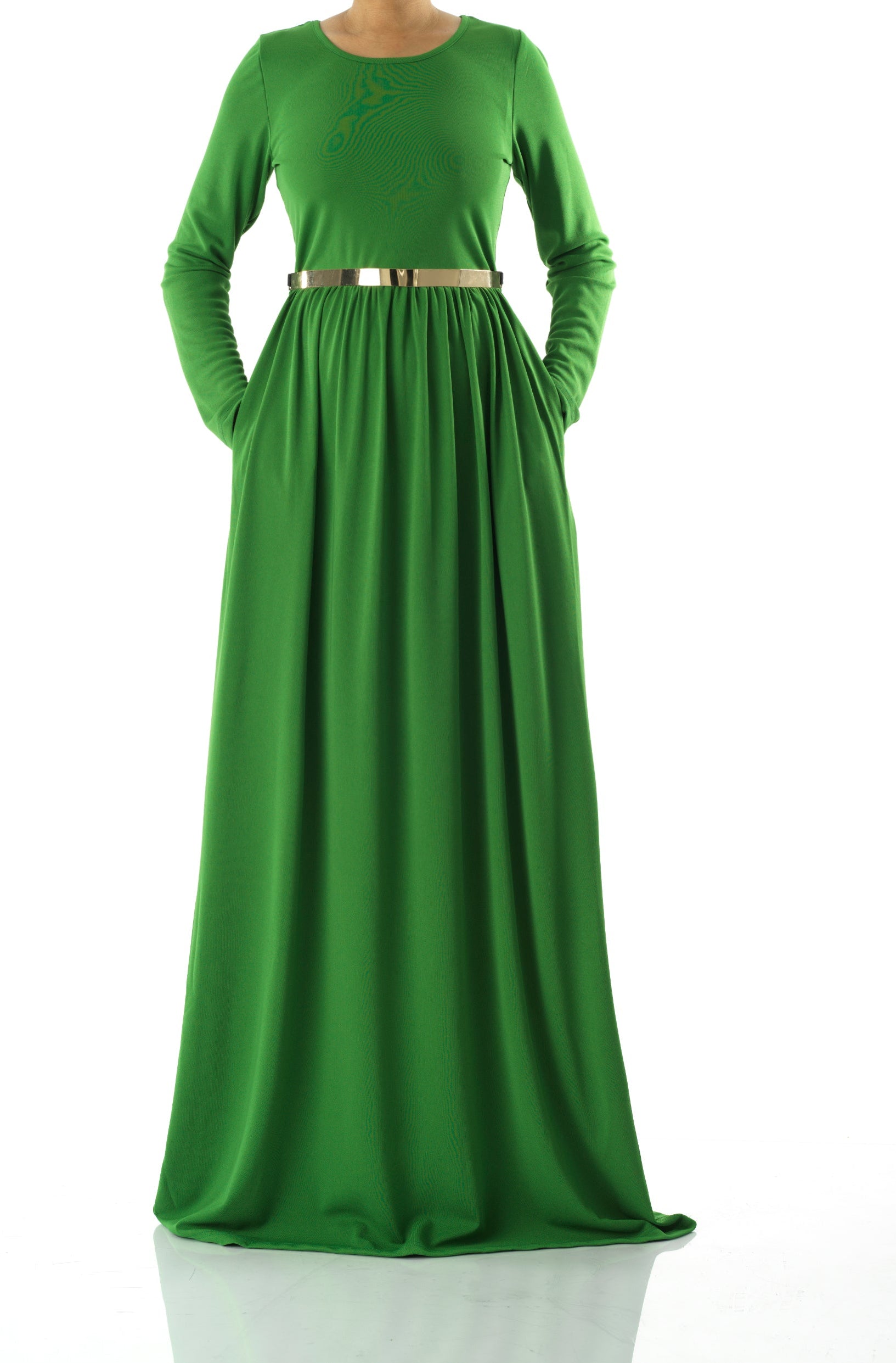 Green original Milk Silk Maxi Dress Kabayare
