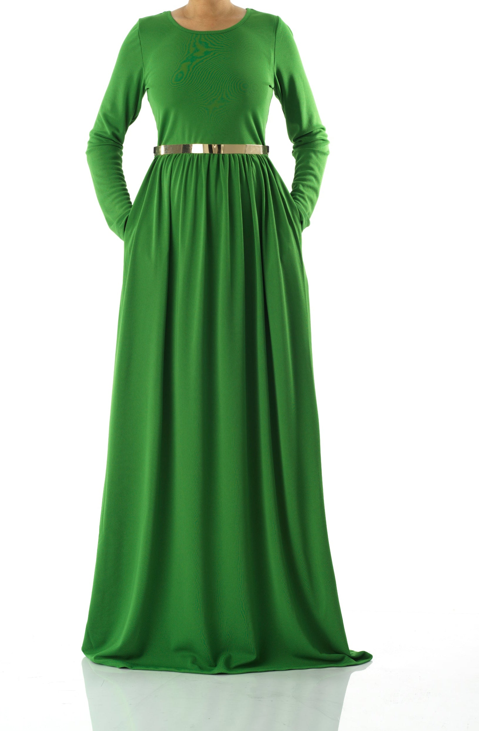 Green original Milk Silk Maxi Dress Kabayare