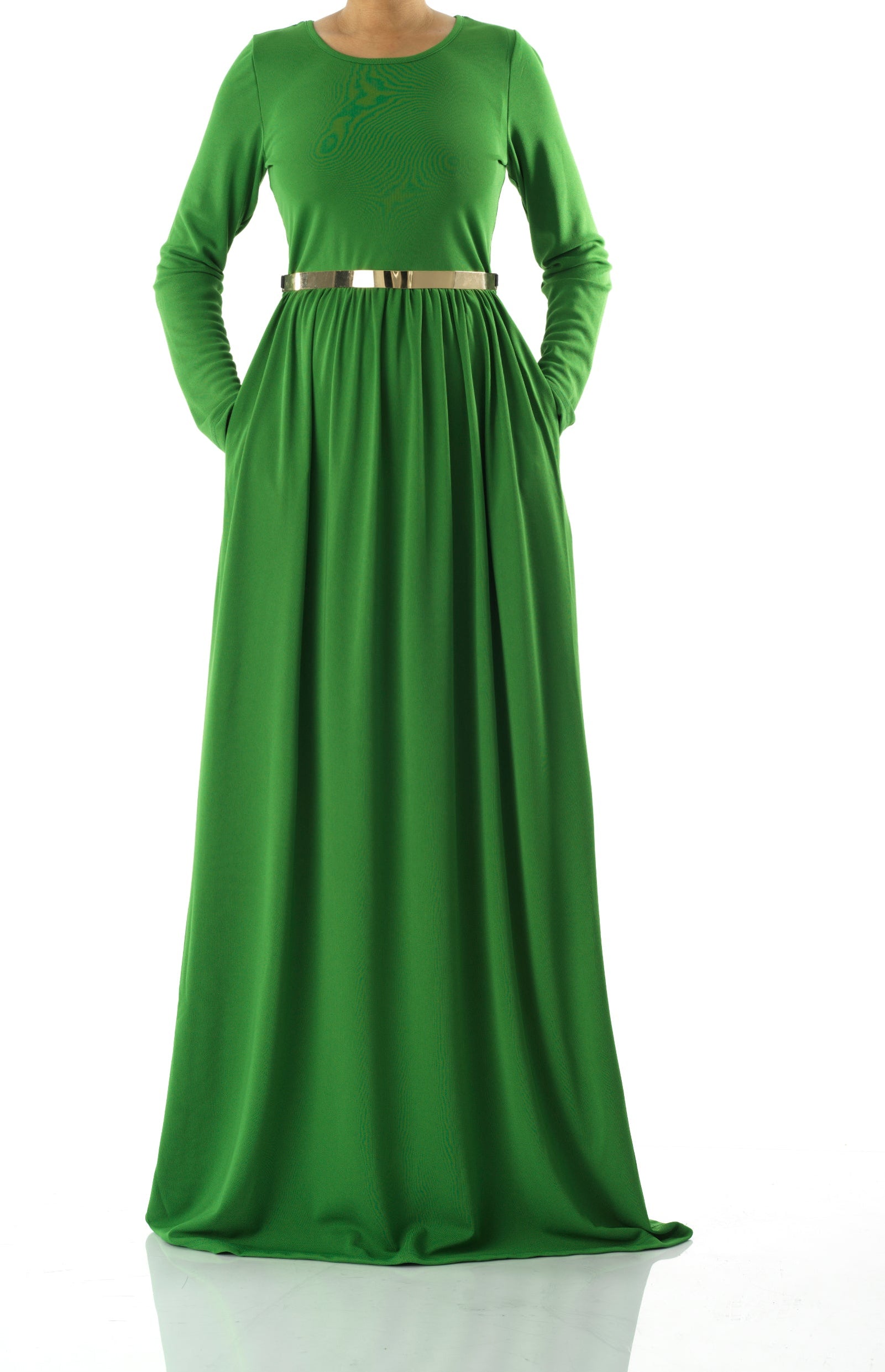 Green original Milk Silk Maxi Dress Kabayare