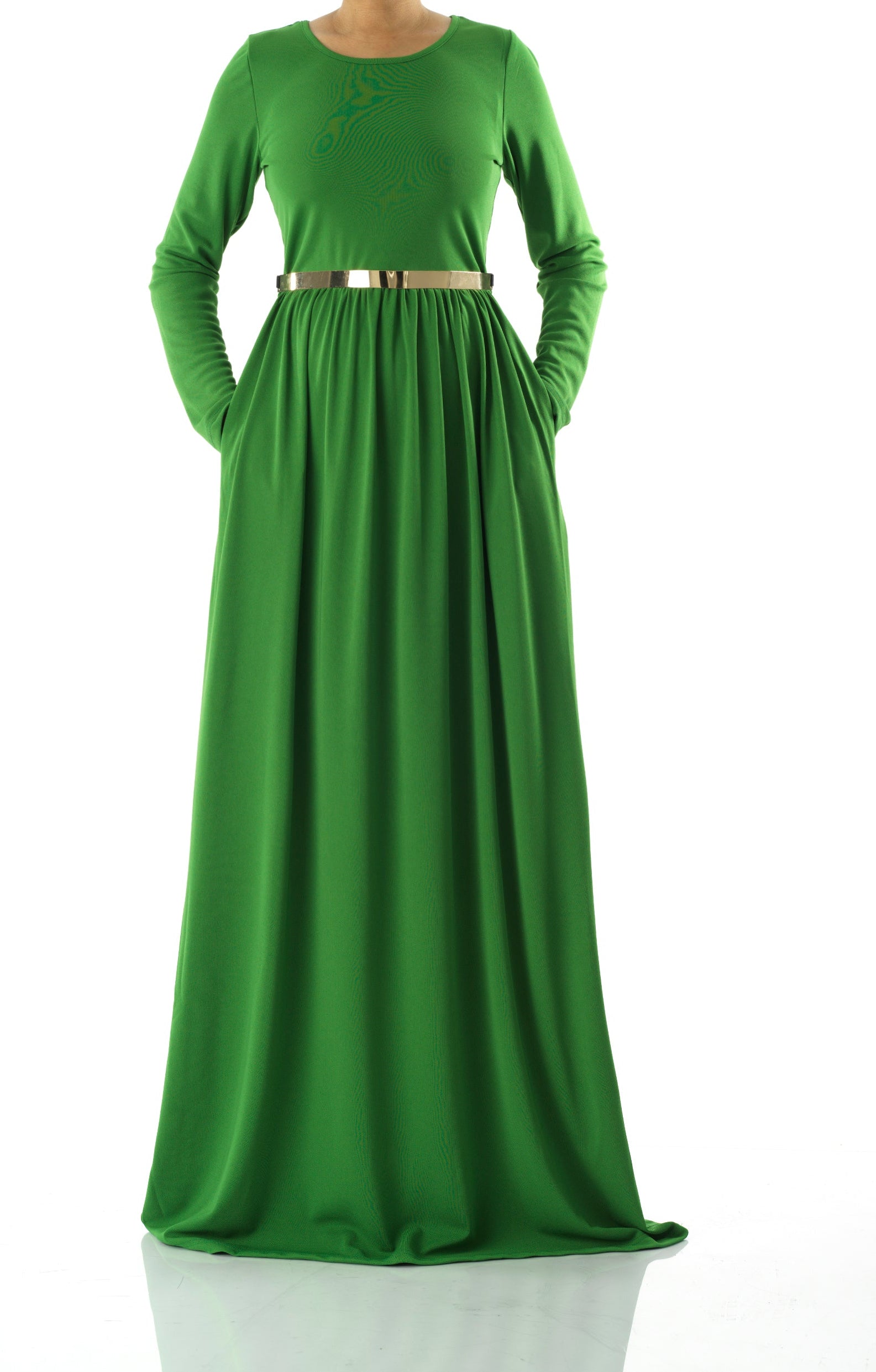 Green original Milk Silk Maxi Dress Kabayare