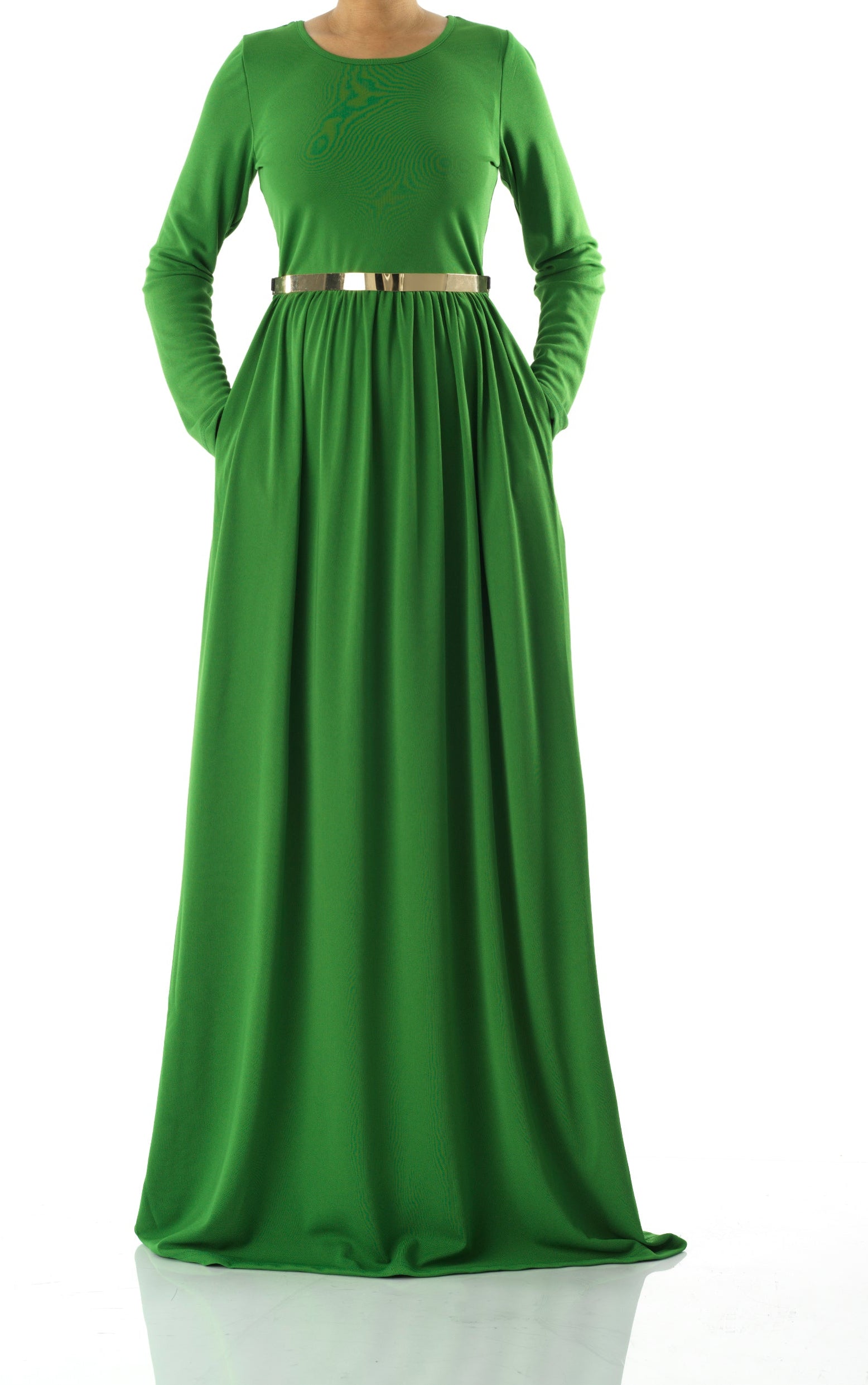 Green original Milk Silk Maxi Dress Kabayare