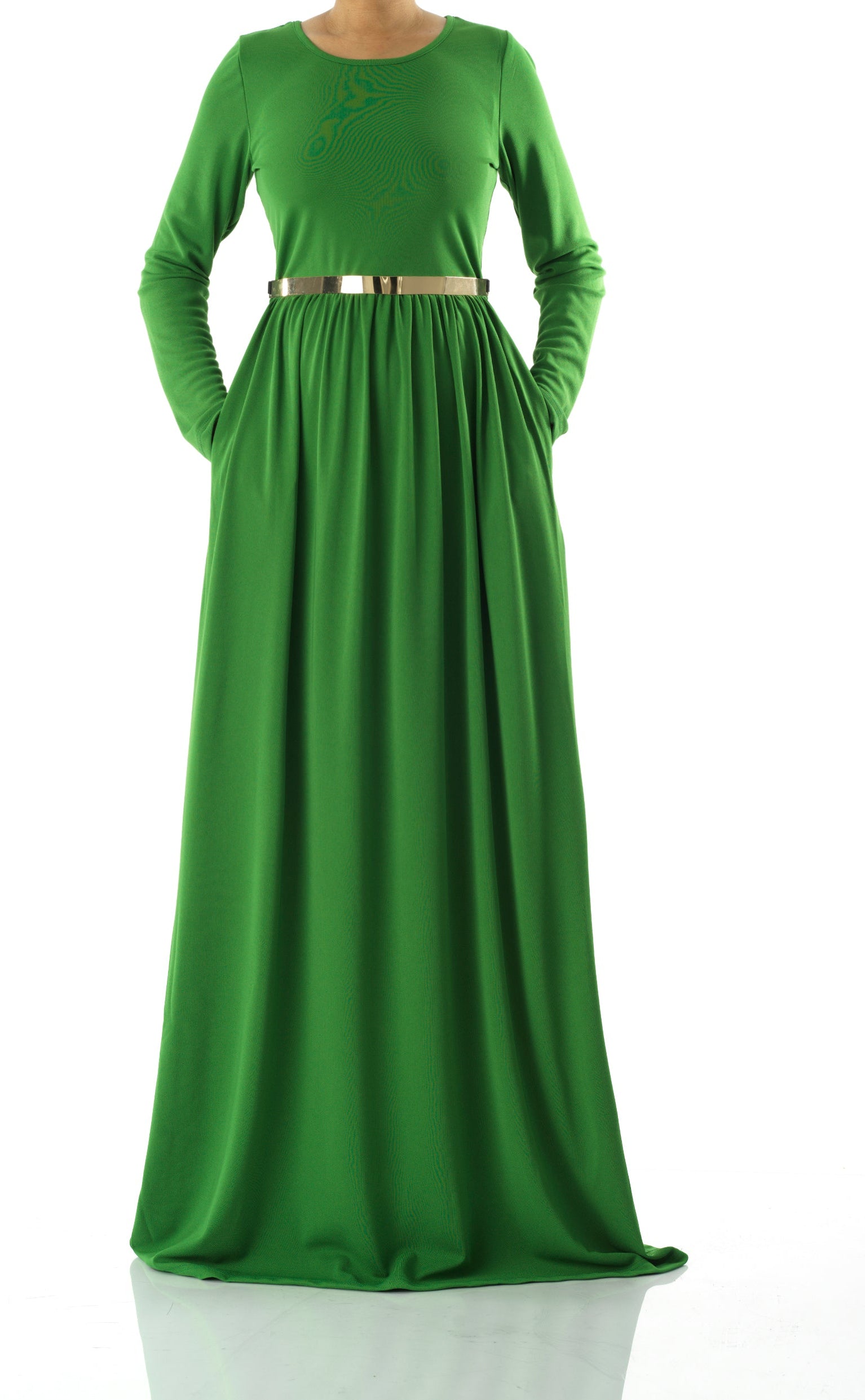 Green original Milk Silk Maxi Dress Kabayare