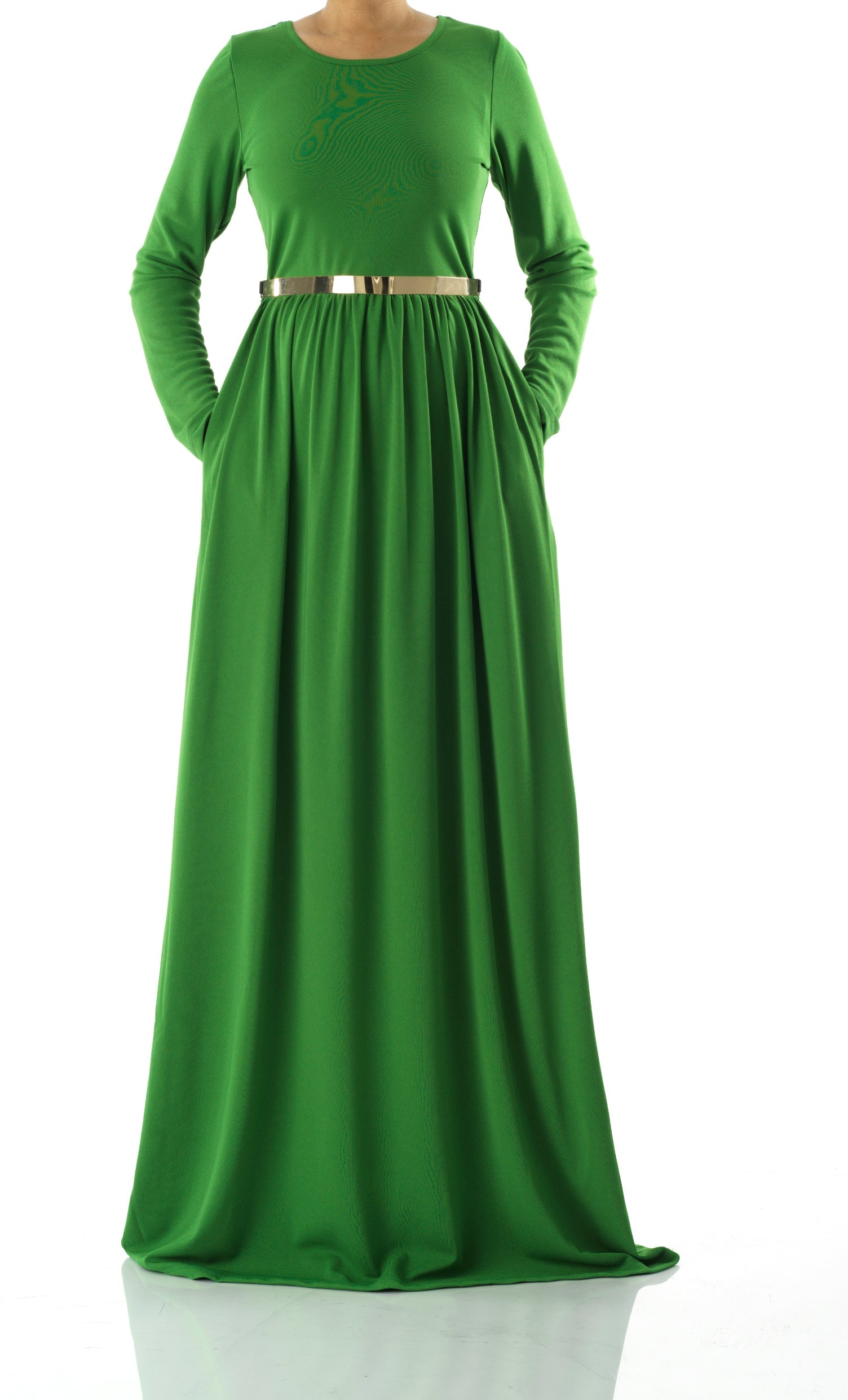 Green original Milk Silk Maxi Dress Kabayare