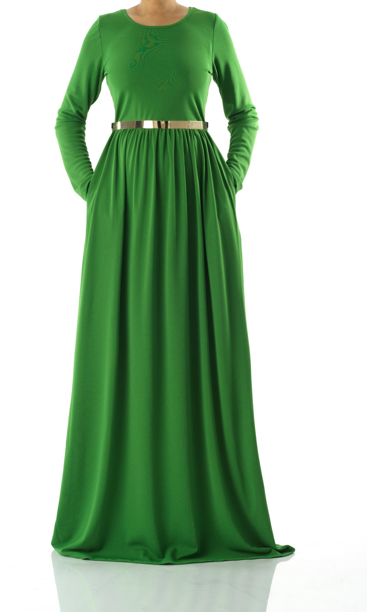 Green original Milk Silk Maxi Dress Kabayare