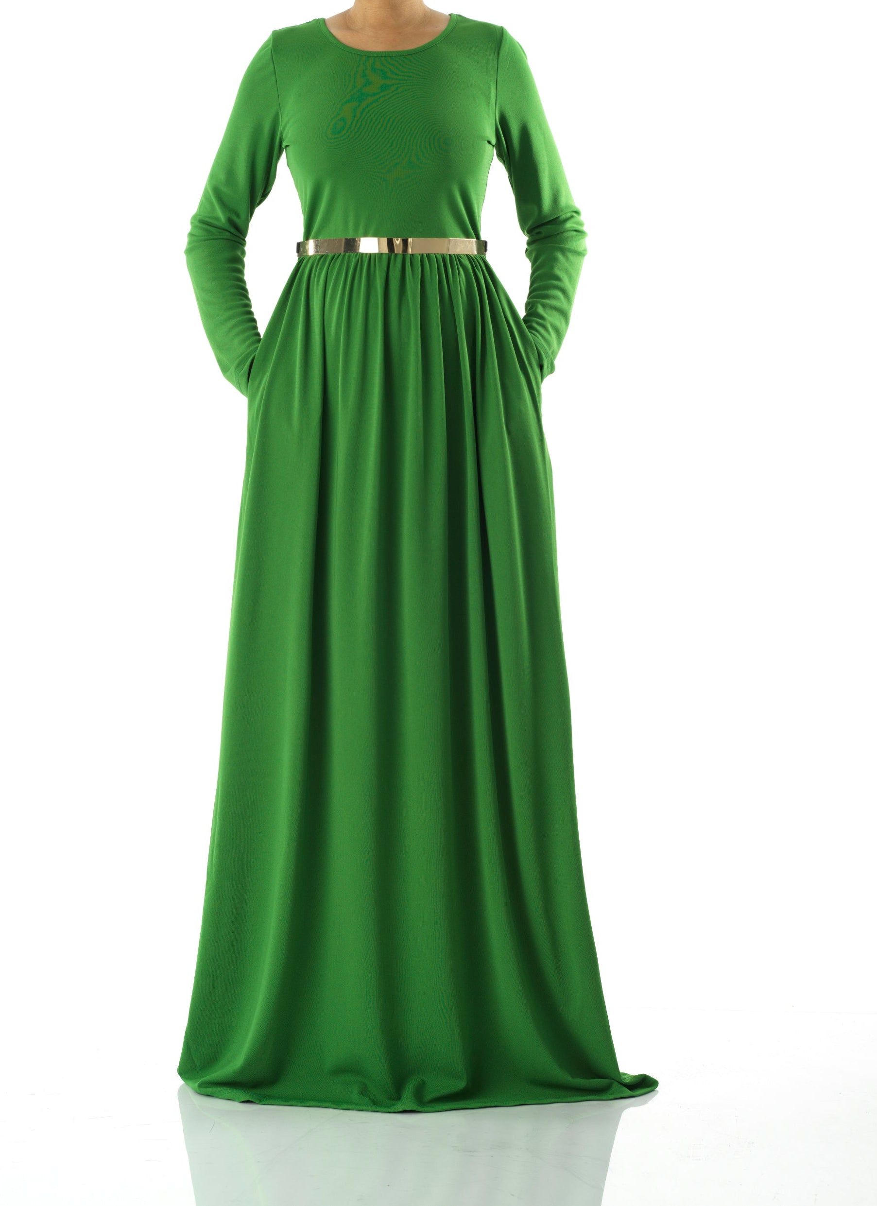 Green original Milk Silk Maxi Dress Kabayare