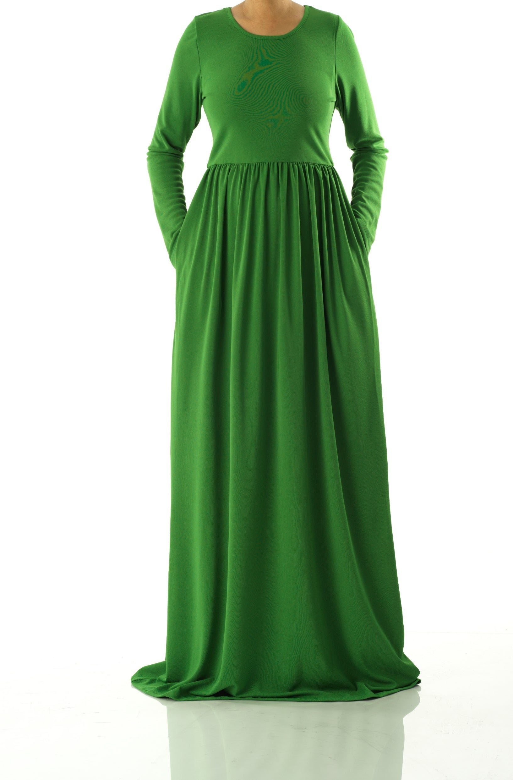 Green original Milk Silk Maxi Dress Kabayare