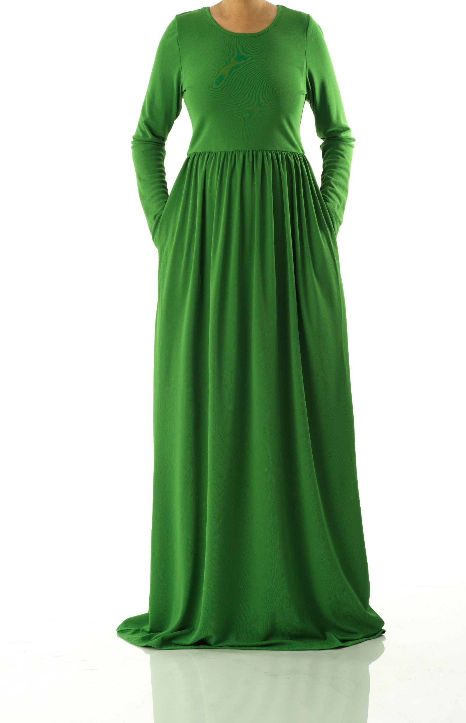 Green original Milk Silk Maxi Dress Kabayare