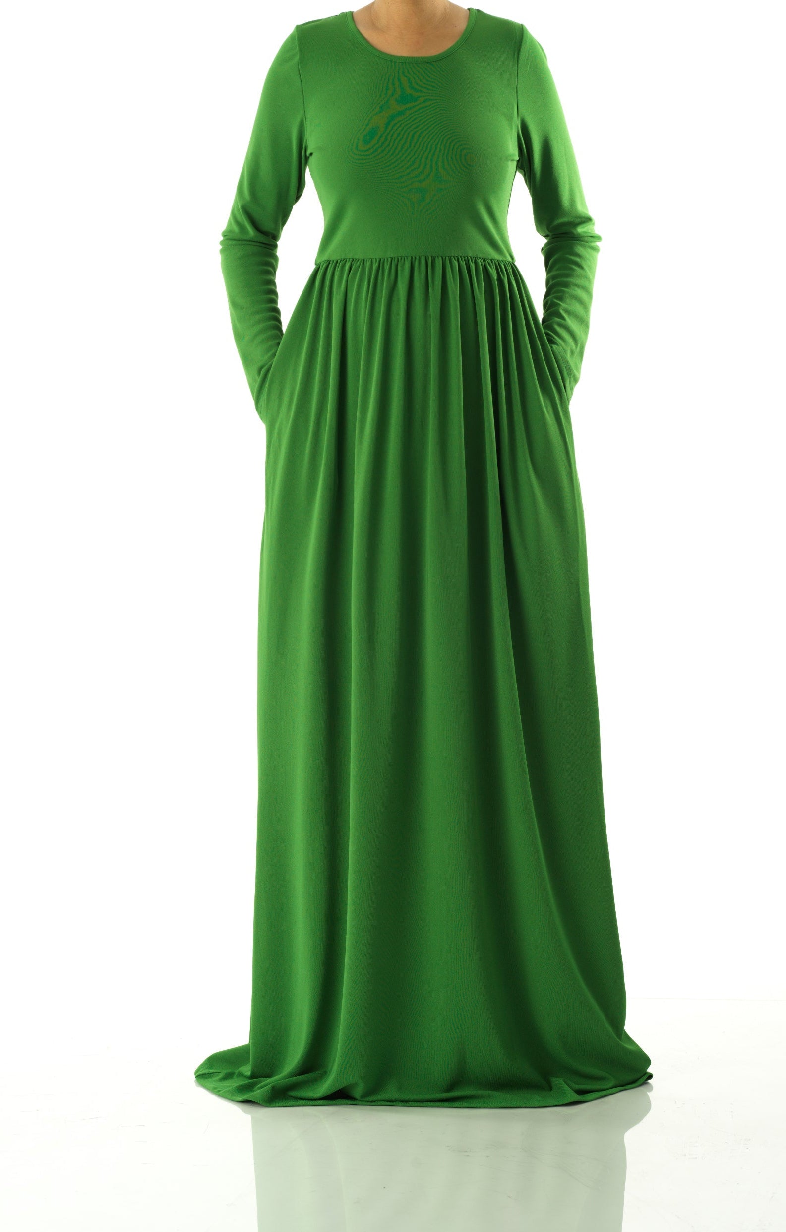 Green original Milk Silk Maxi Dress Kabayare