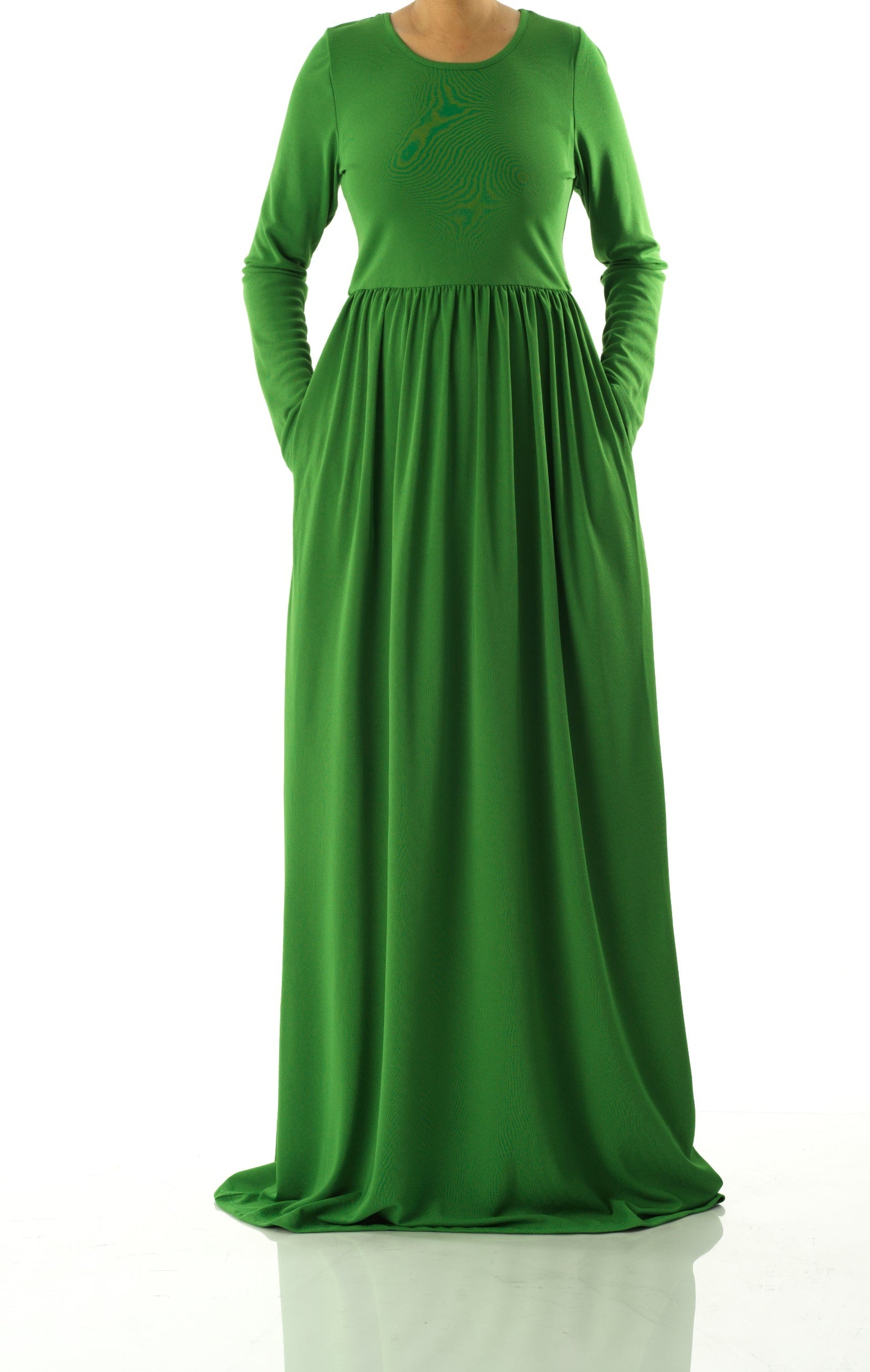 Green original Milk Silk Maxi Dress Kabayare