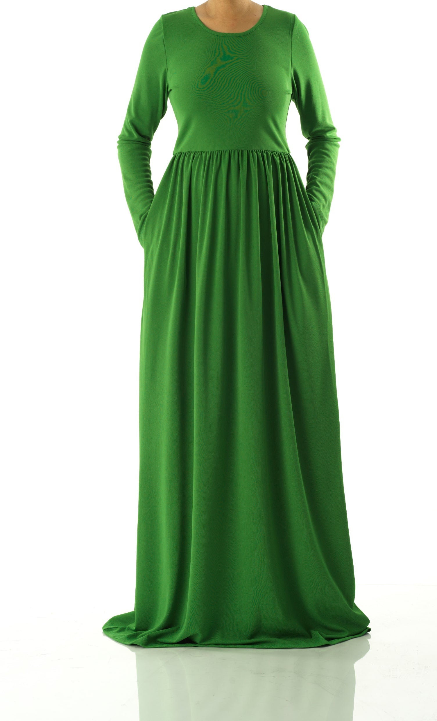 Green original Milk Silk Maxi Dress Kabayare