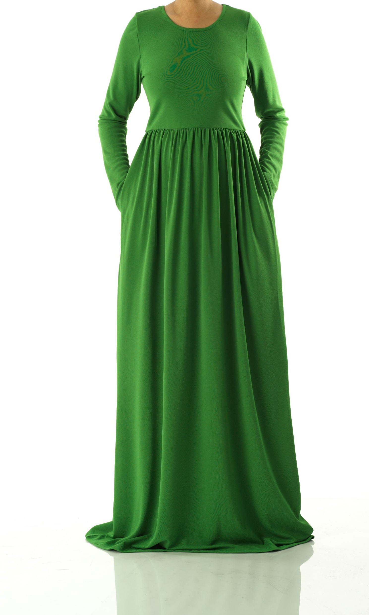 Green original Milk Silk Maxi Dress Kabayare