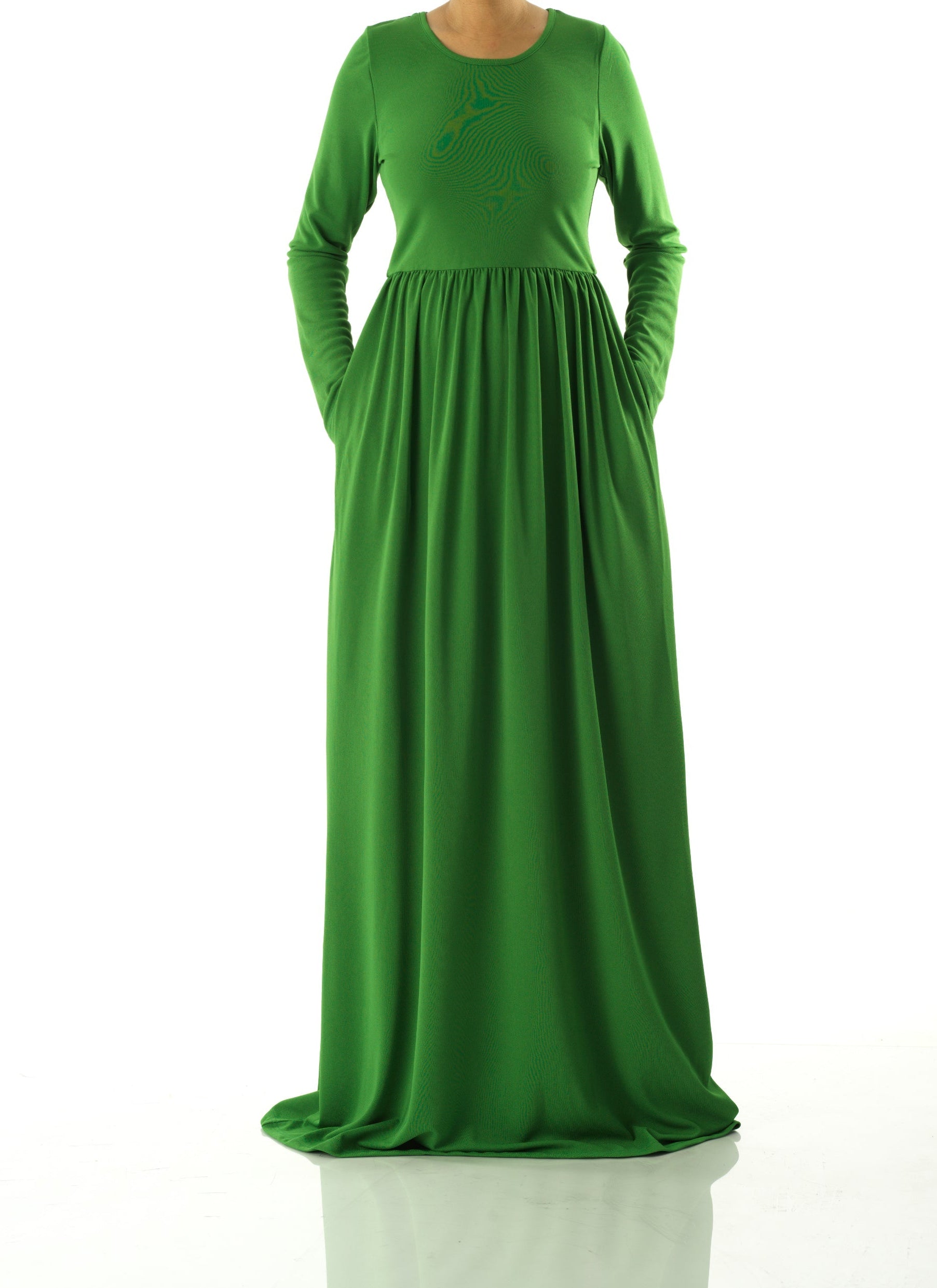 Green original Milk Silk Maxi Dress Kabayare