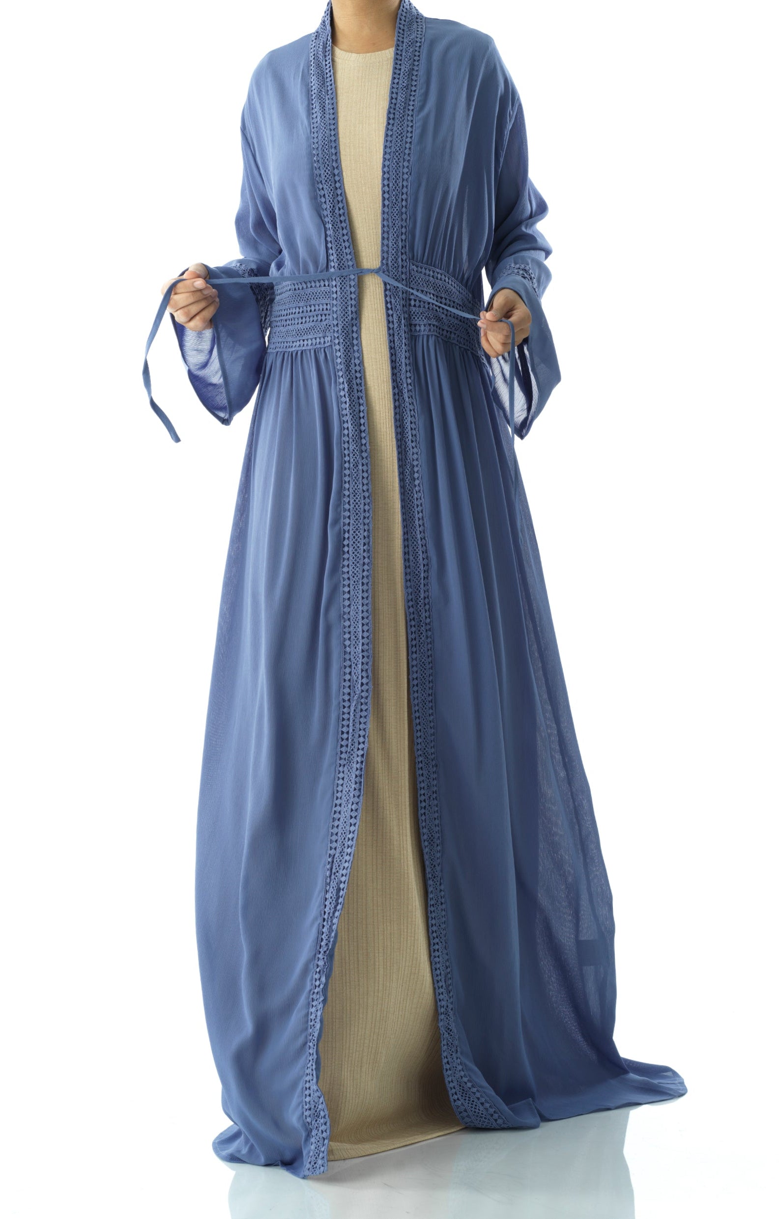 Hayati embroidery detail chiffon abaya Kabayare