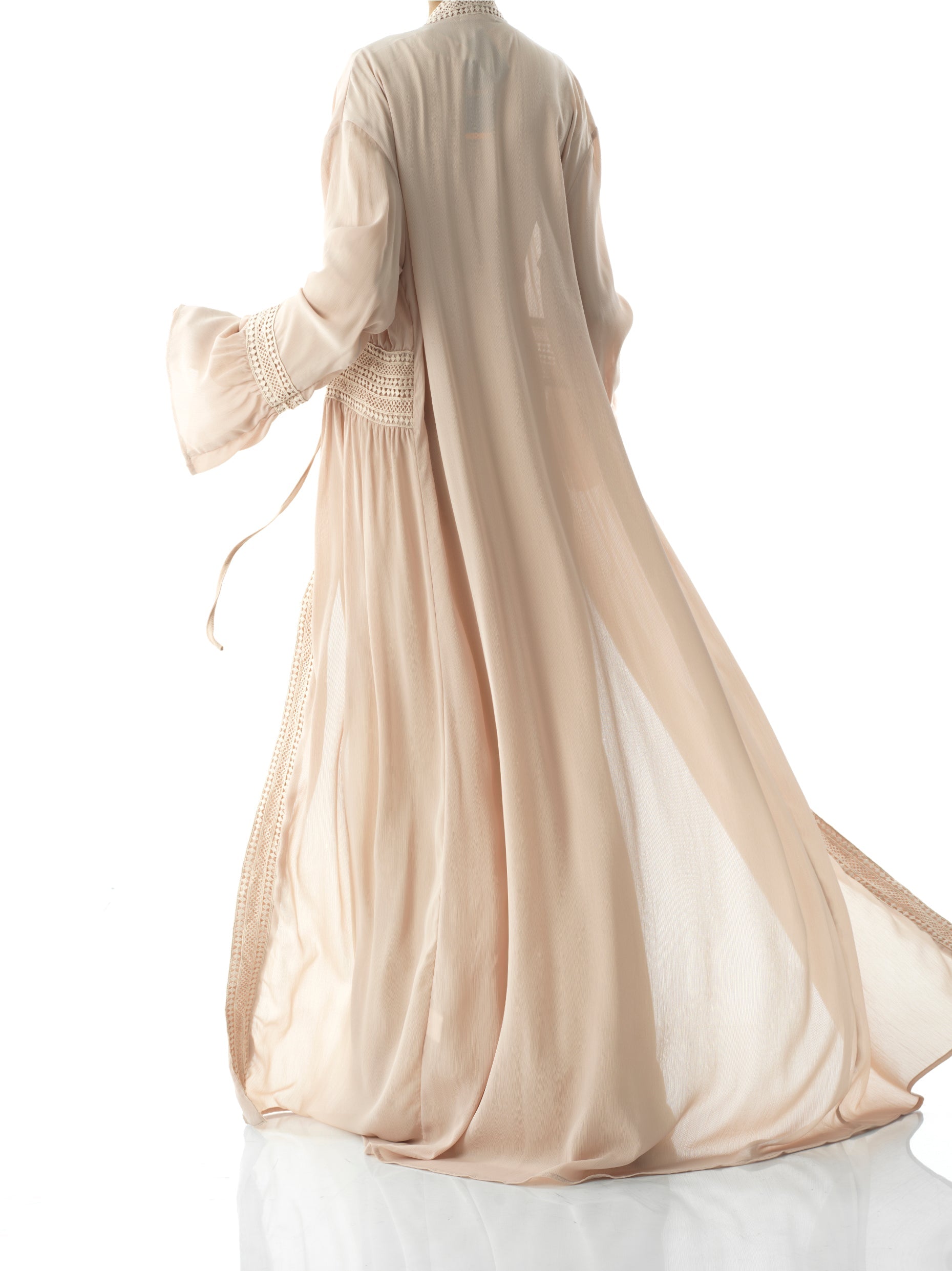 Hayati embroidery detail chiffon abaya Kabayare
