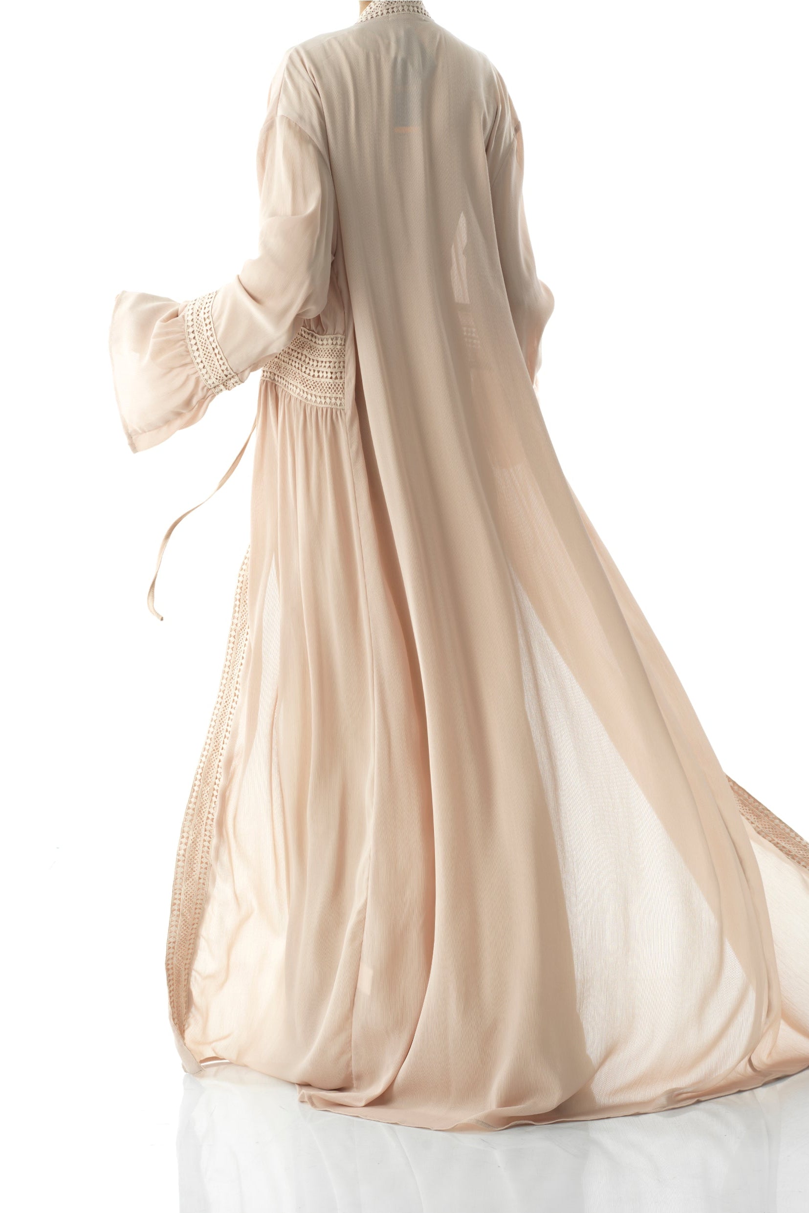 Hayati embroidery detail chiffon abaya Kabayare