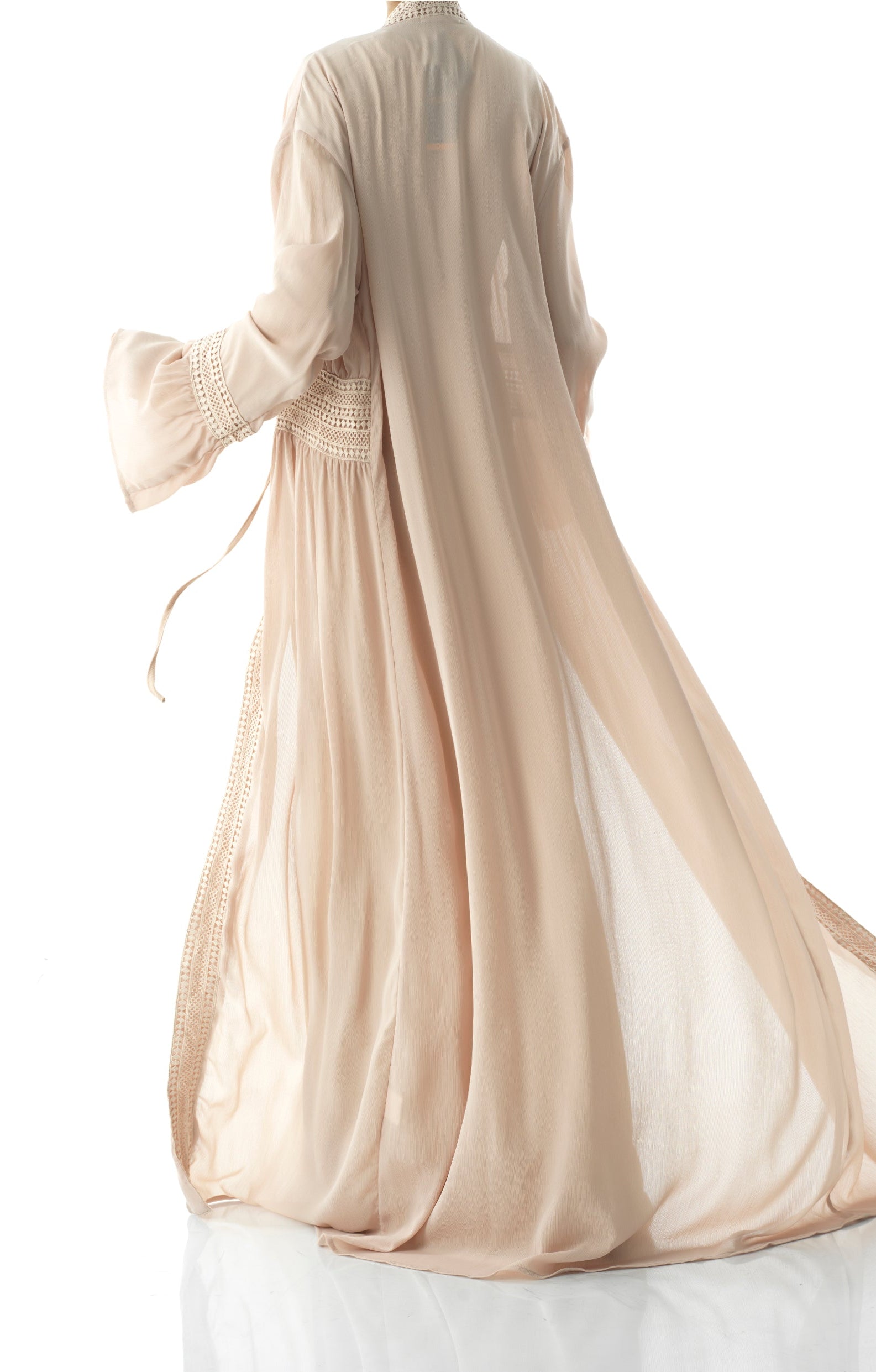 Hayati embroidery detail chiffon abaya Kabayare