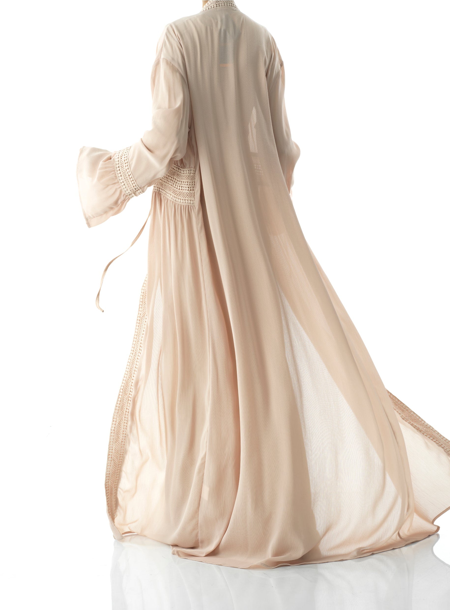 Hayati embroidery detail chiffon abaya Kabayare