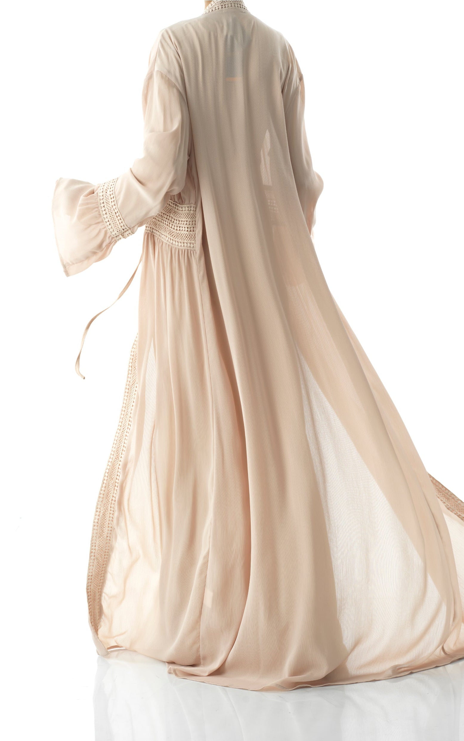 Hayati embroidery detail chiffon abaya Kabayare