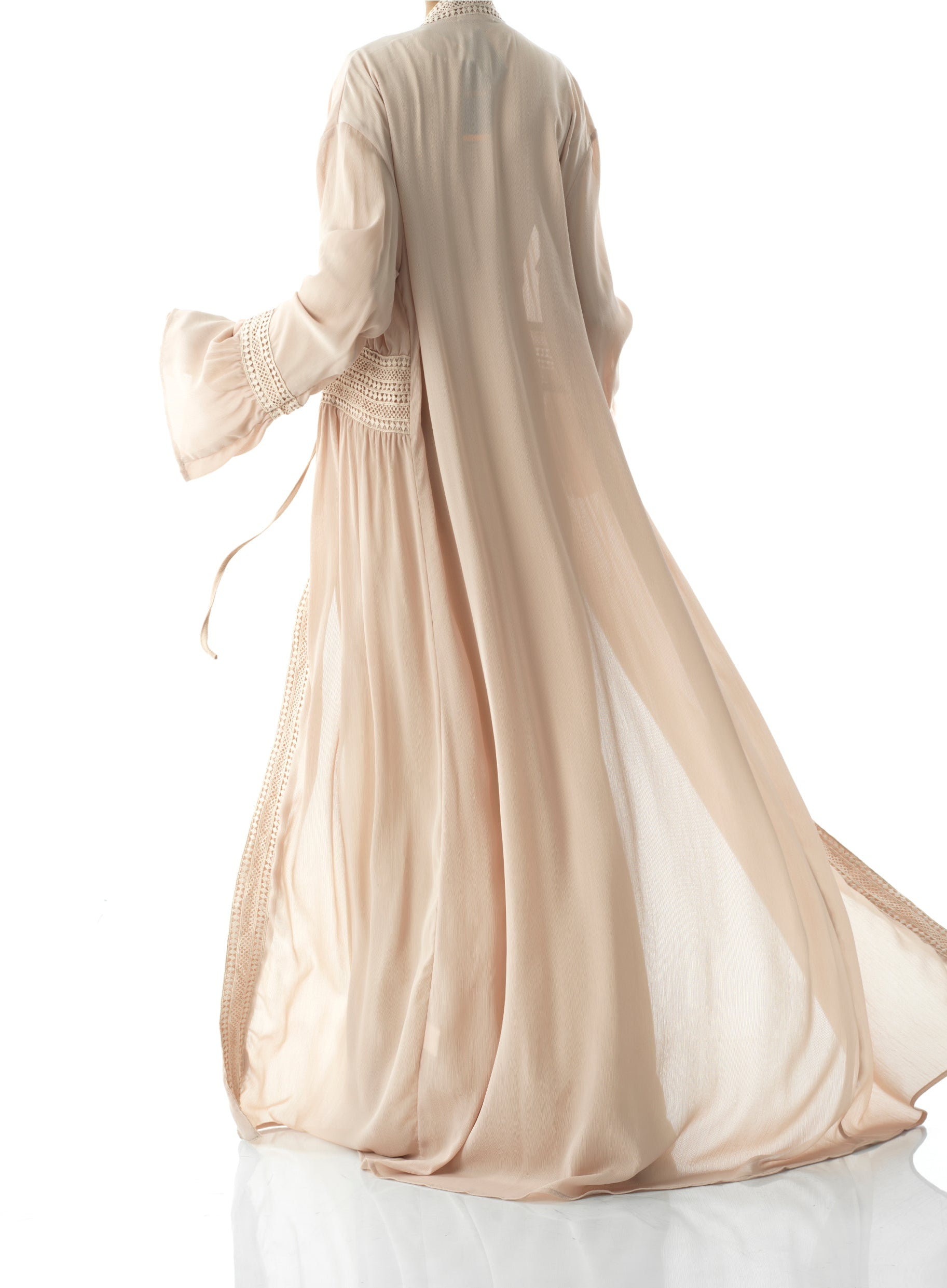 Hayati embroidery detail chiffon abaya Kabayare