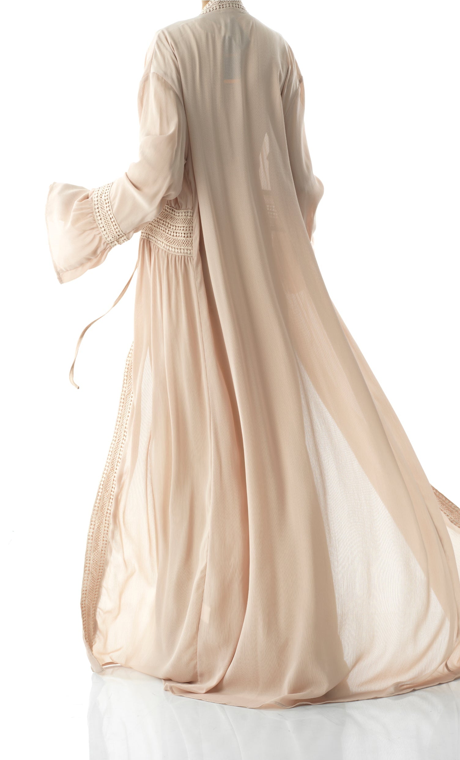 Hayati embroidery detail chiffon abaya Kabayare