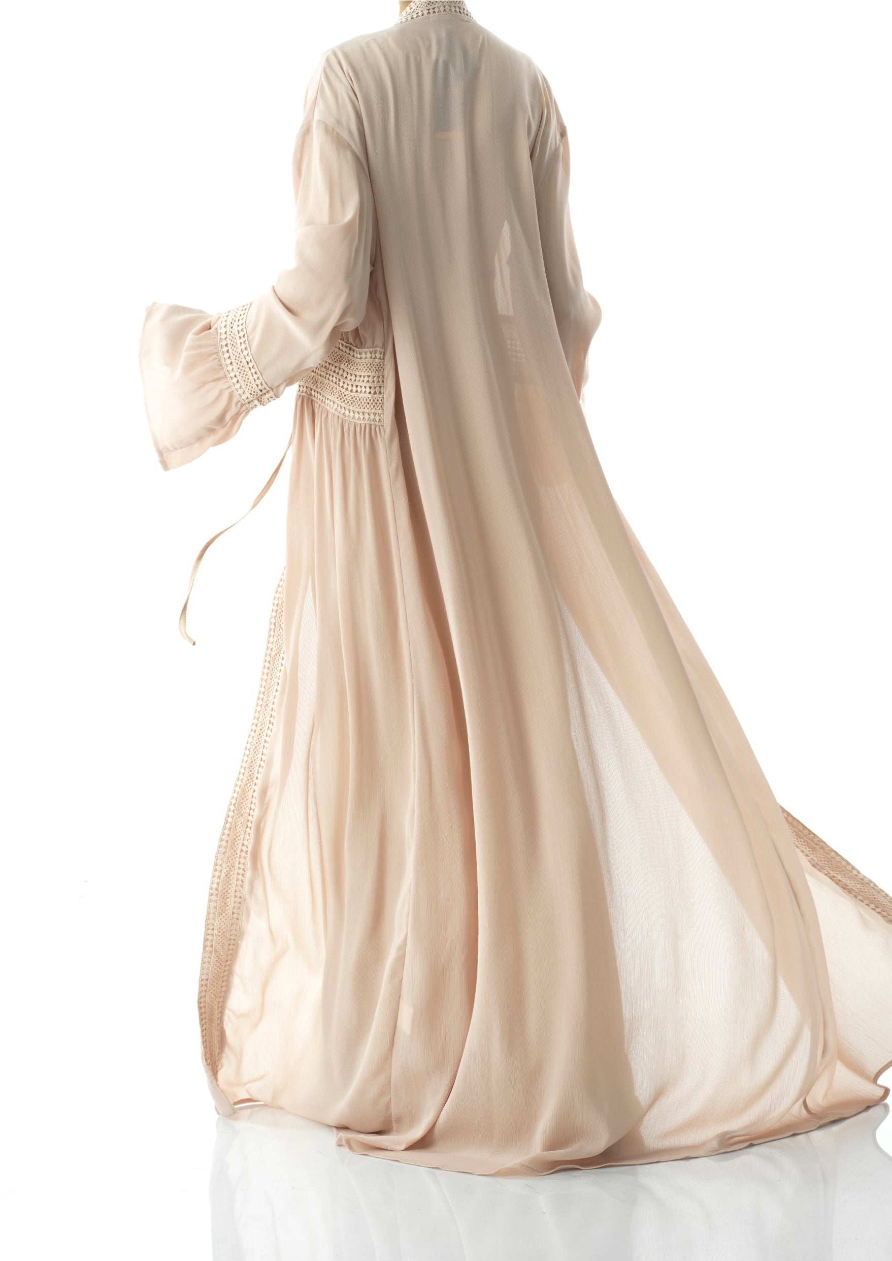 Hayati embroidery detail chiffon abaya Kabayare