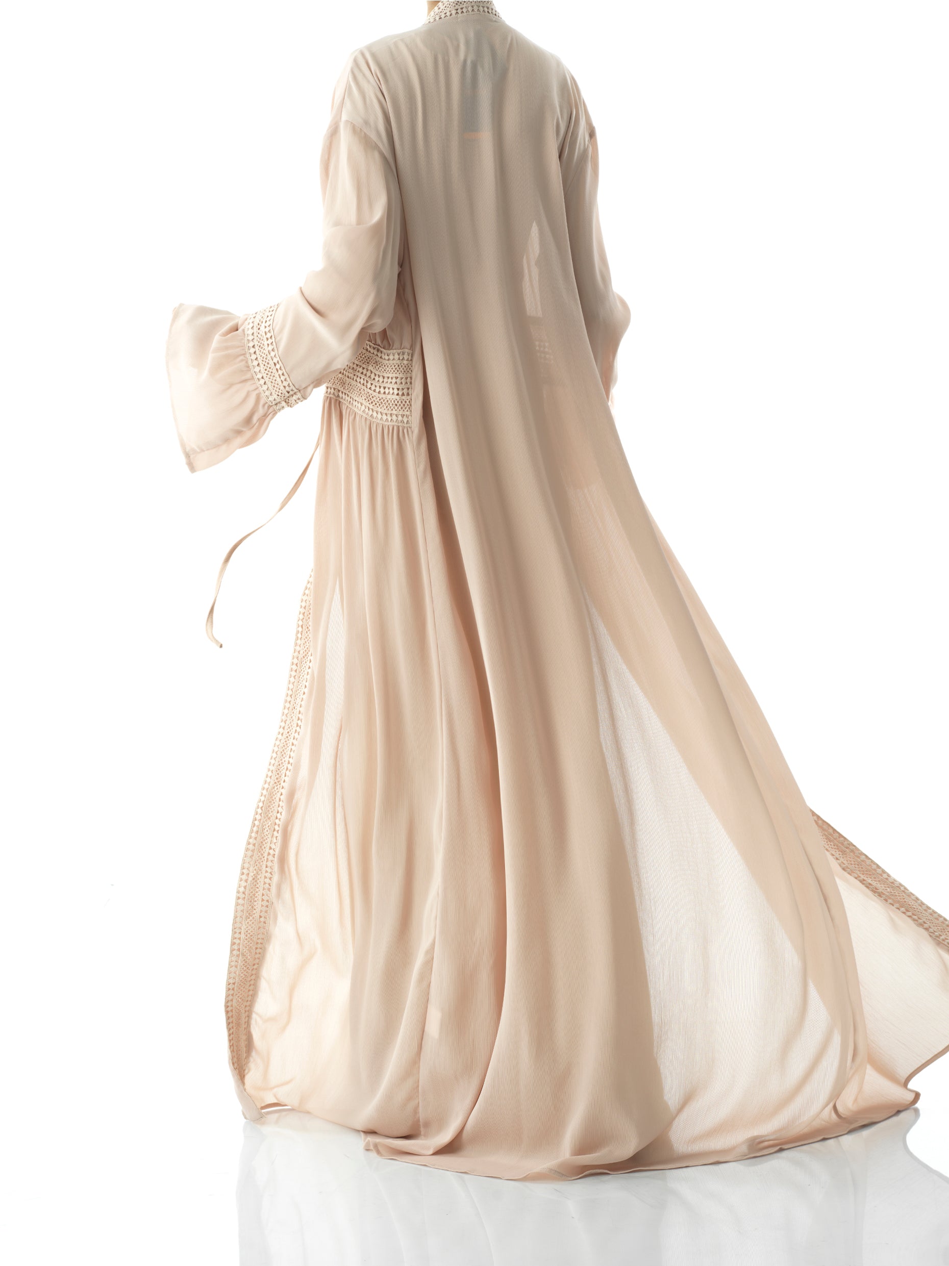 Hayati embroidery detail chiffon abaya Kabayare