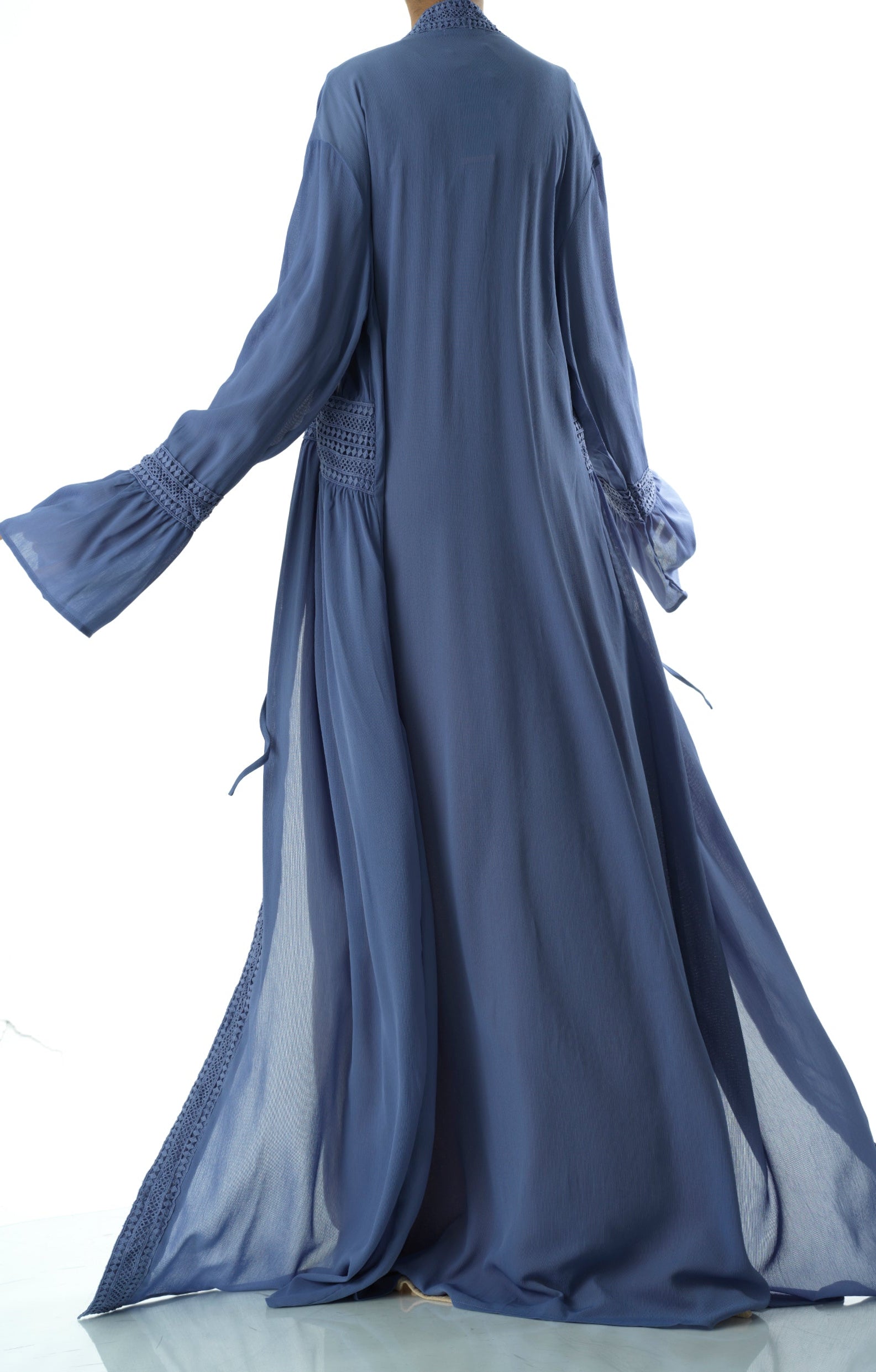 Hayati embroidery detail chiffon abaya Kabayare