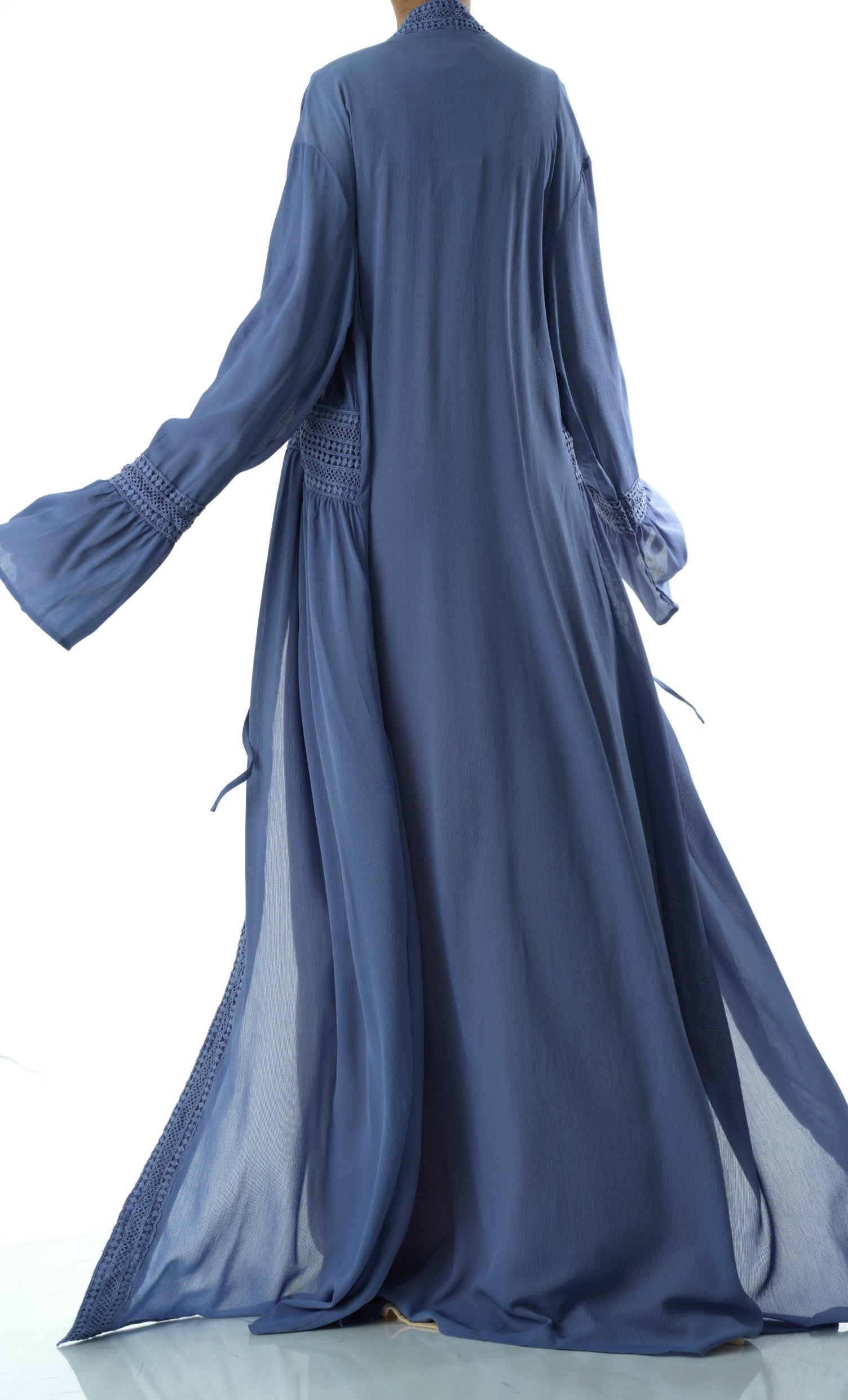 Hayati embroidery detail chiffon abaya Kabayare
