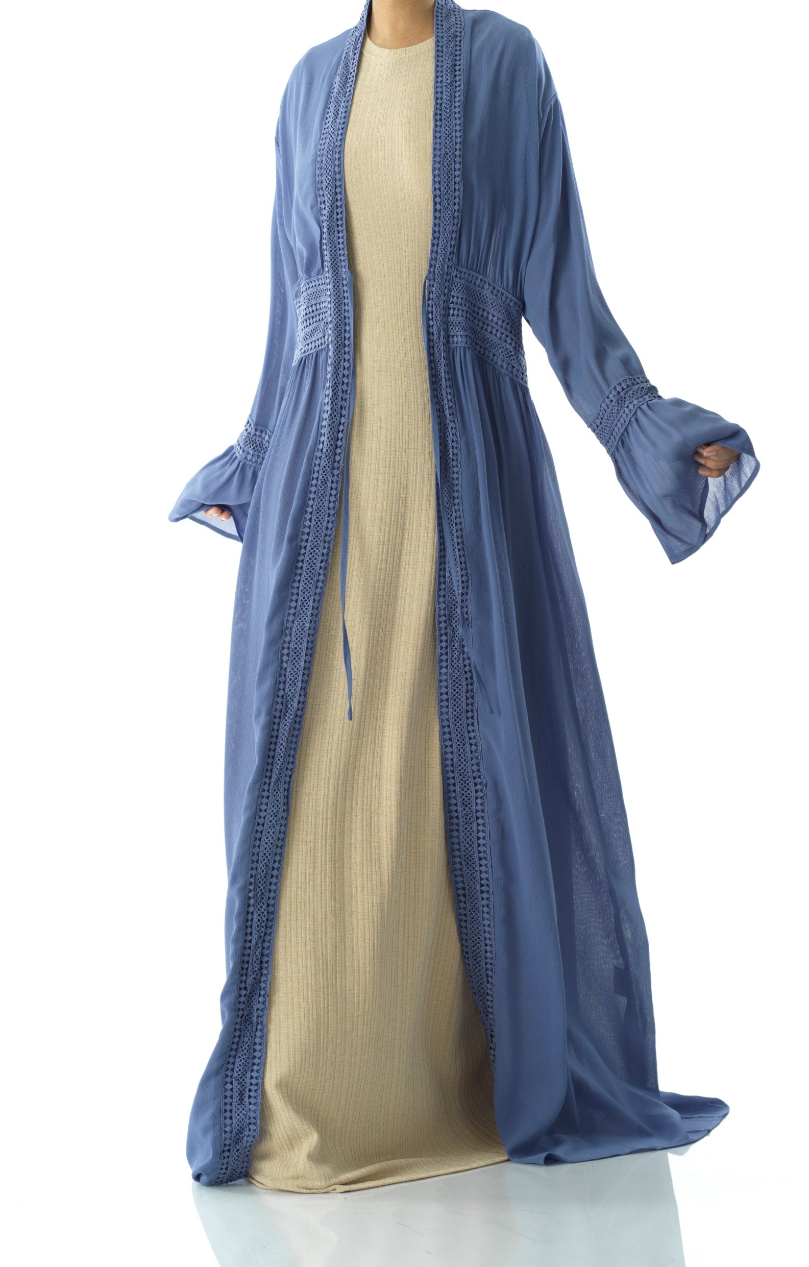 Hayati embroidery detail chiffon abaya Kabayare