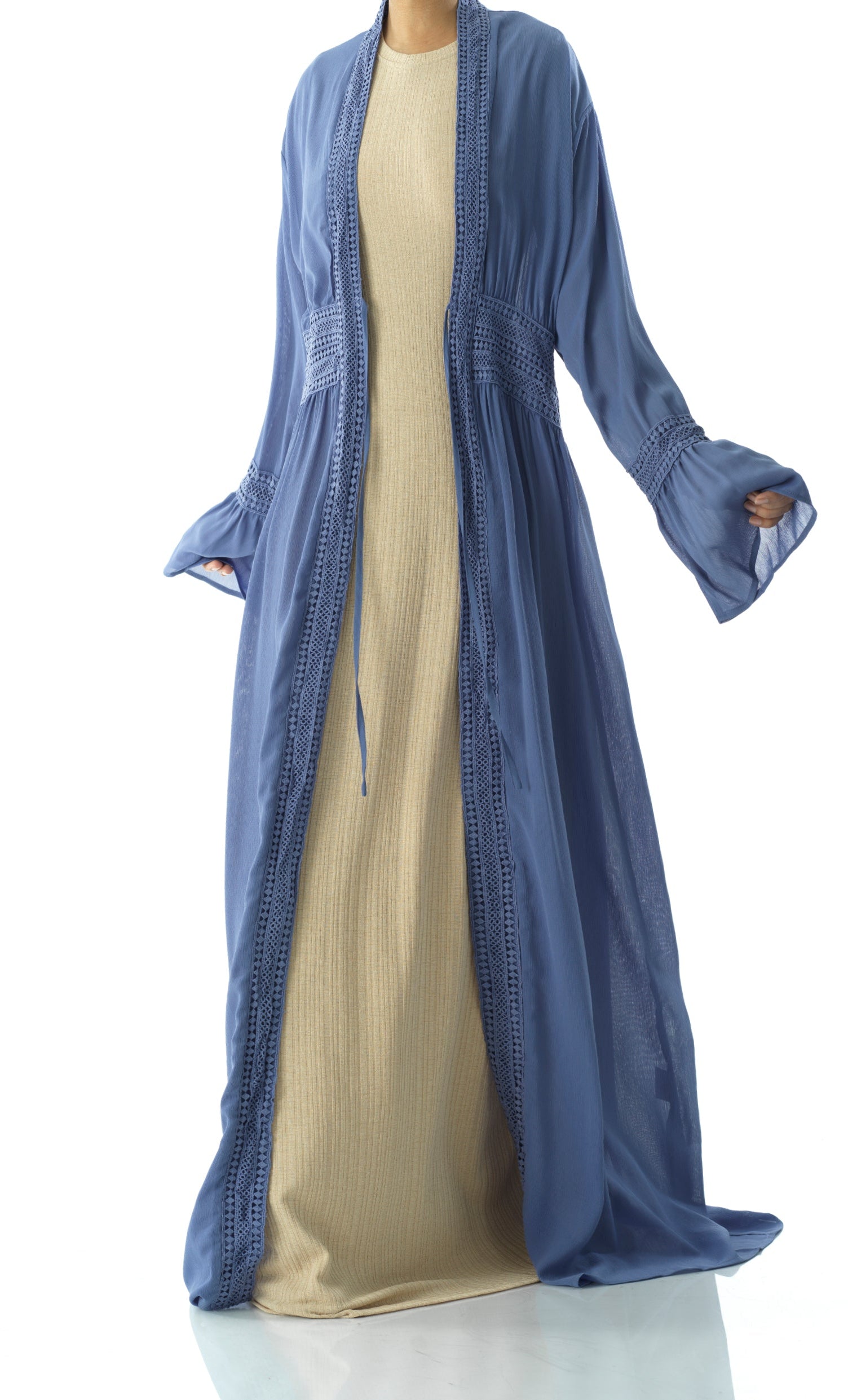 Hayati embroidery detail chiffon abaya Kabayare