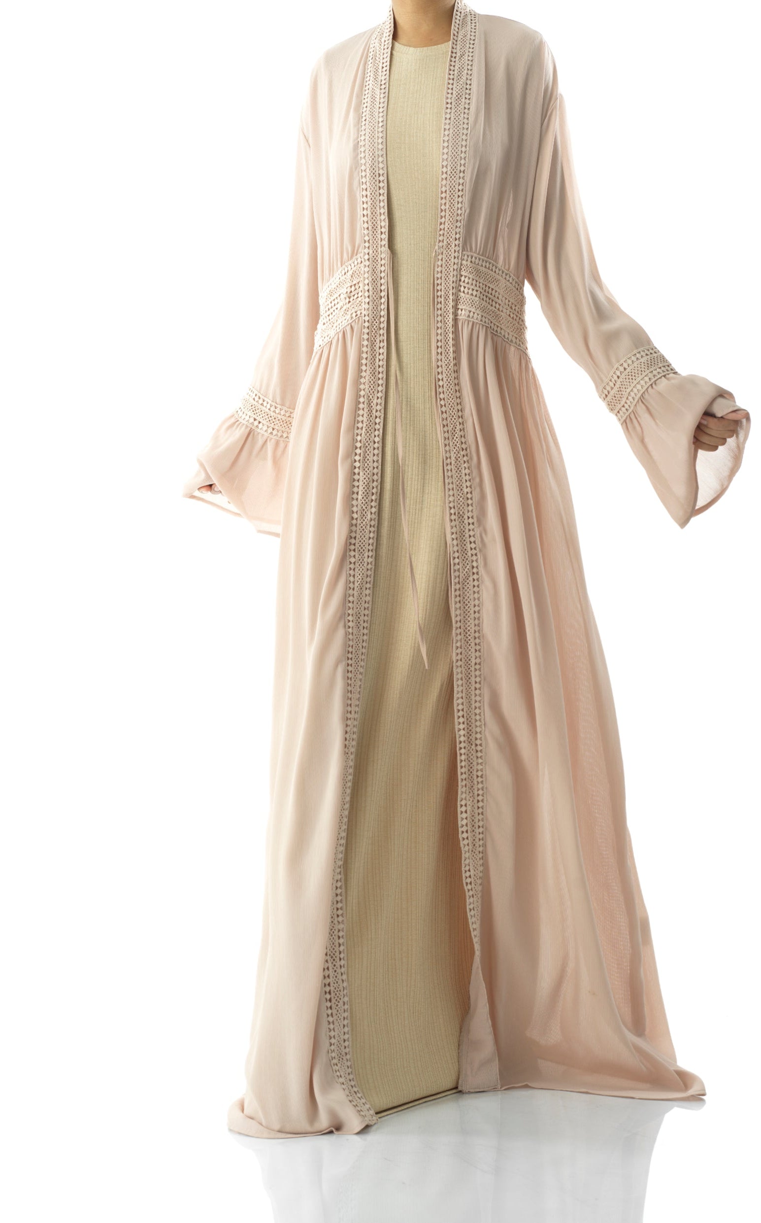Hayati embroidery detail chiffon abaya Kabayare