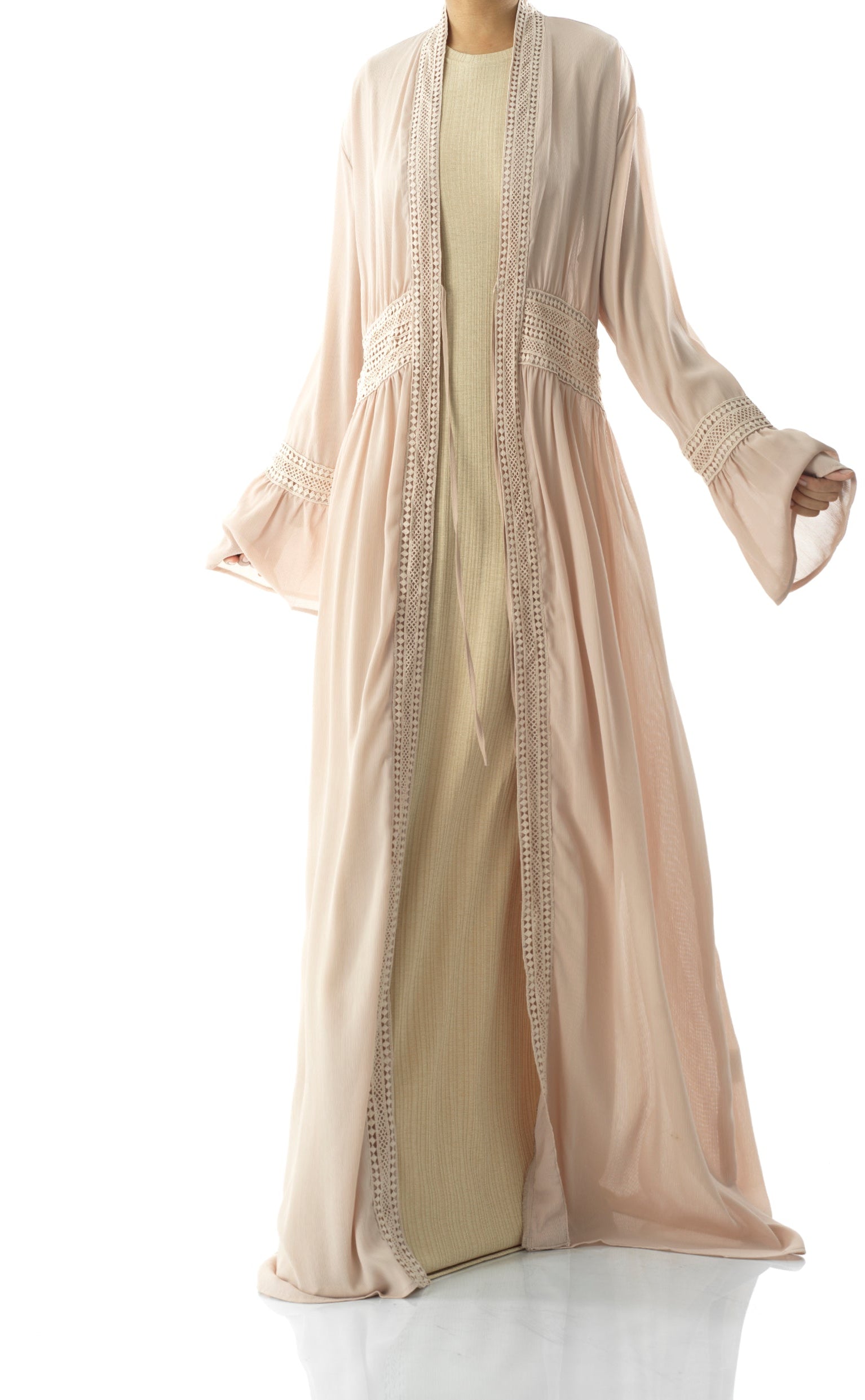 Hayati embroidery detail chiffon abaya Kabayare