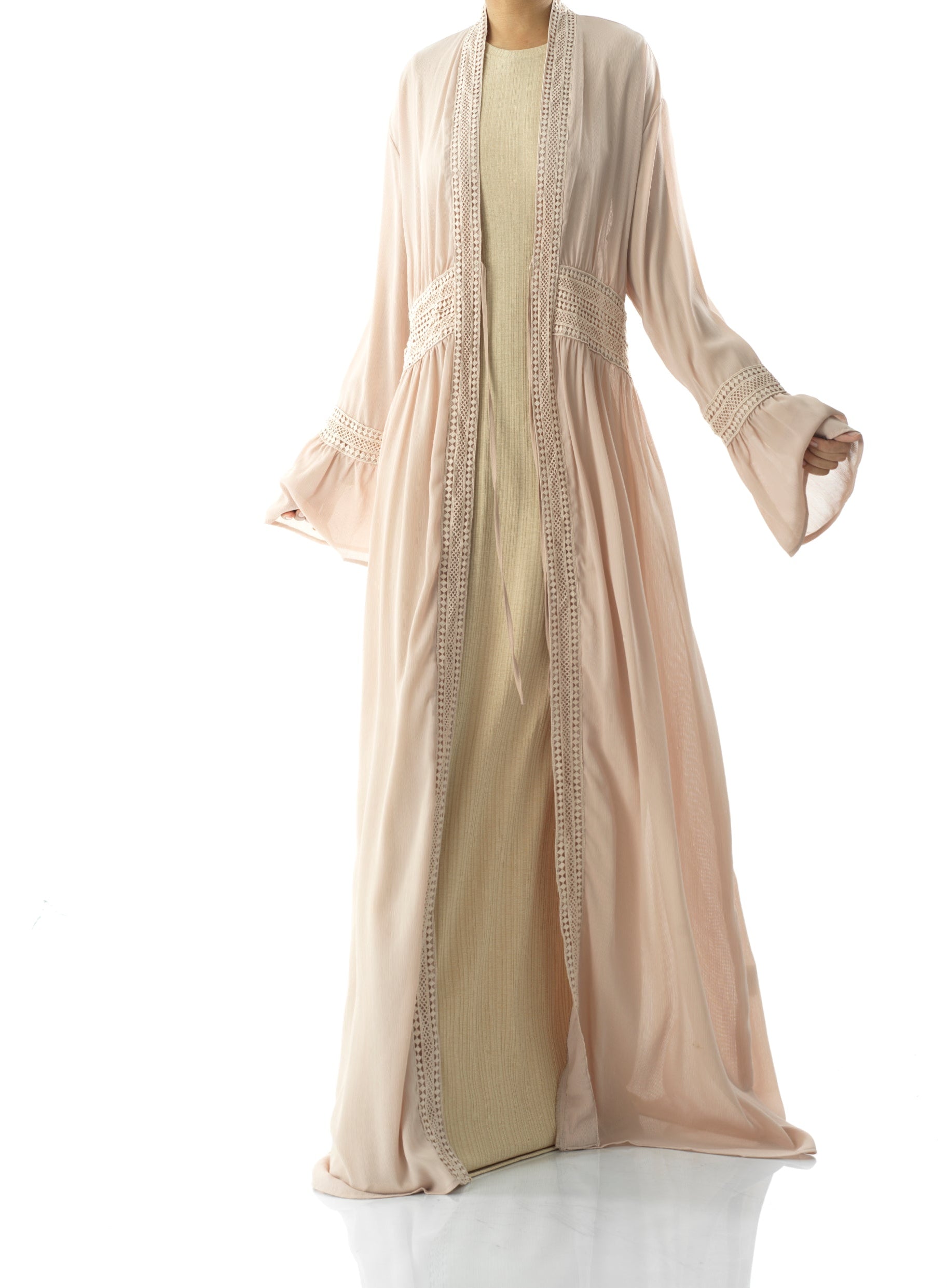 Hayati embroidery detail chiffon abaya Kabayare