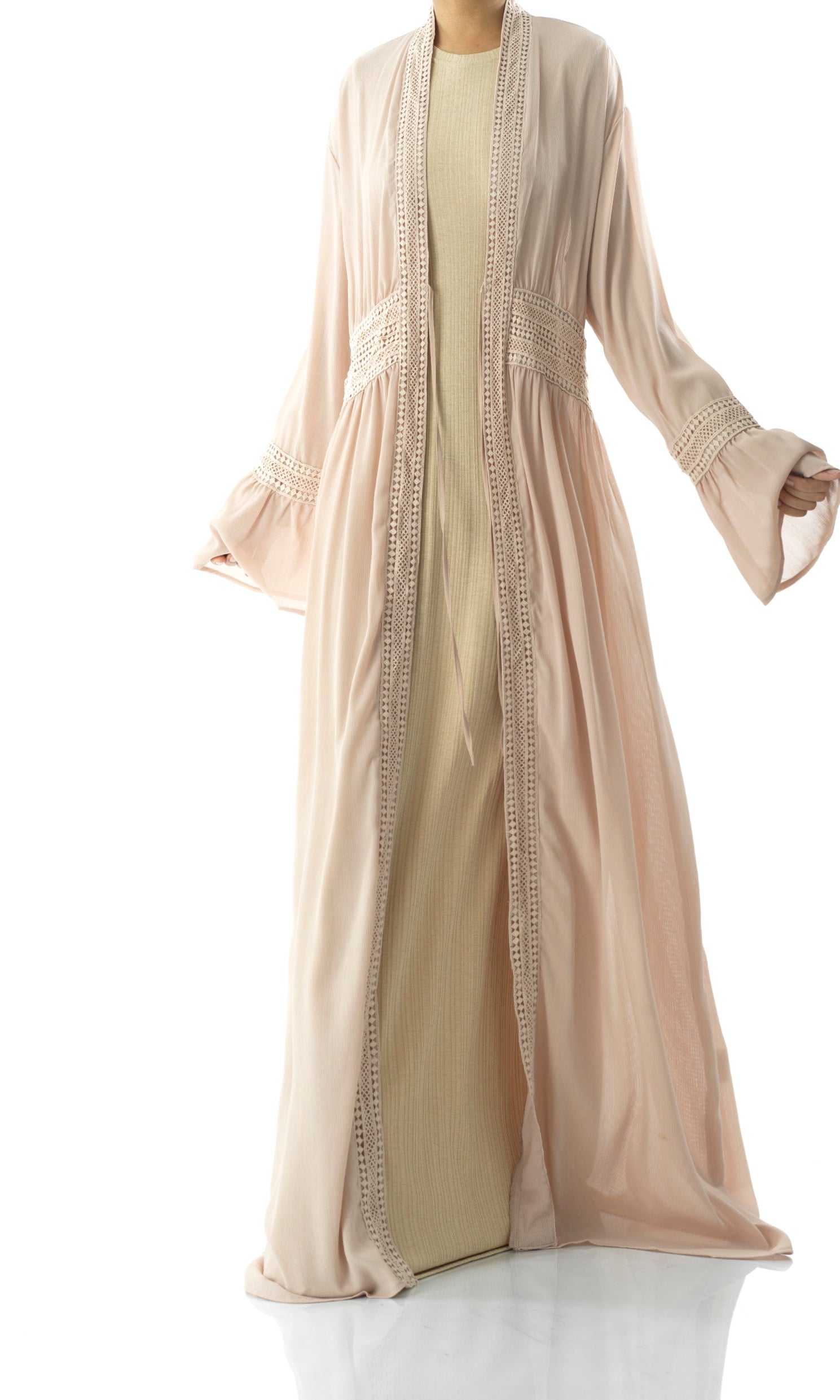 Hayati embroidery detail chiffon abaya Kabayare