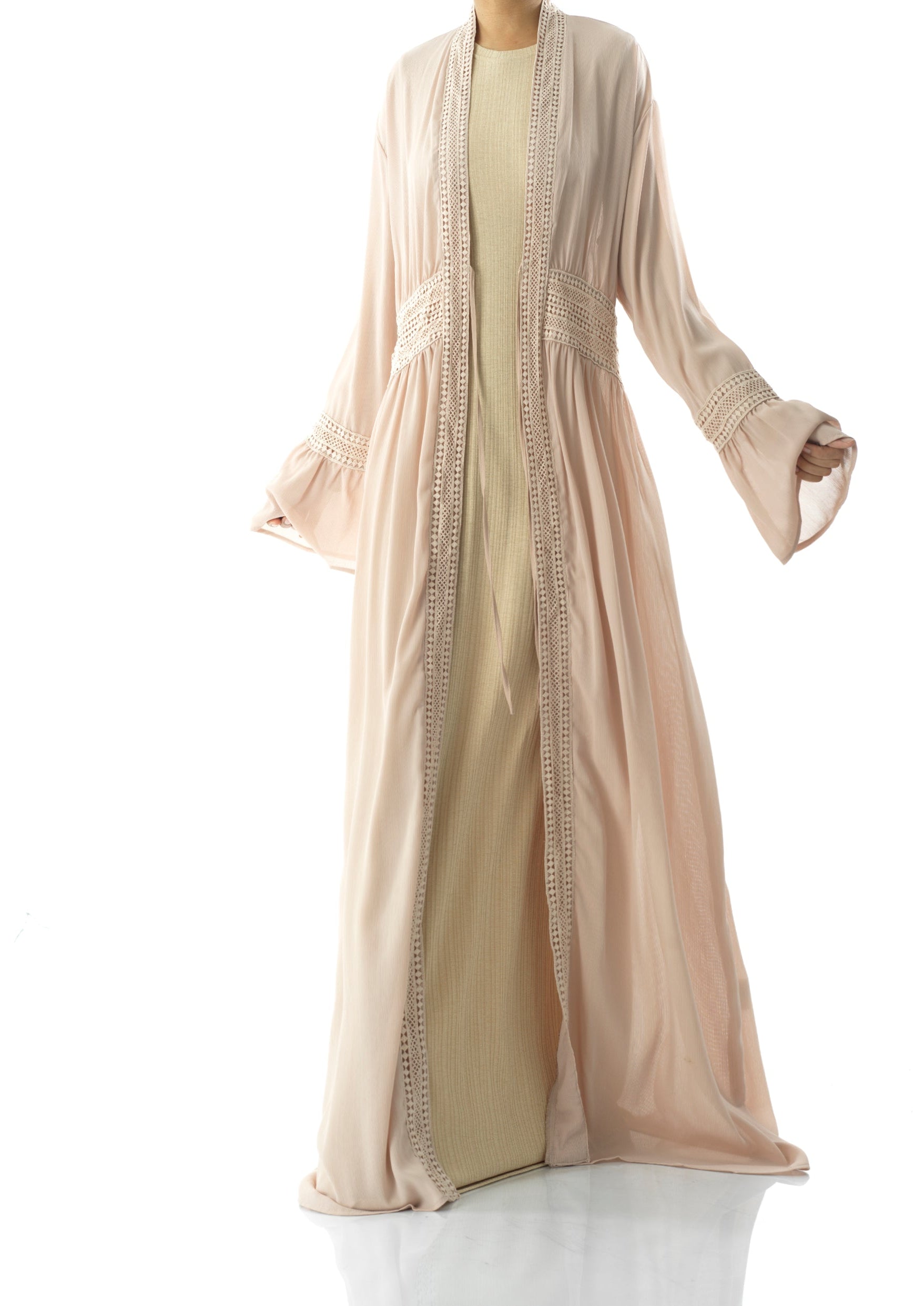 Hayati embroidery detail chiffon abaya Kabayare