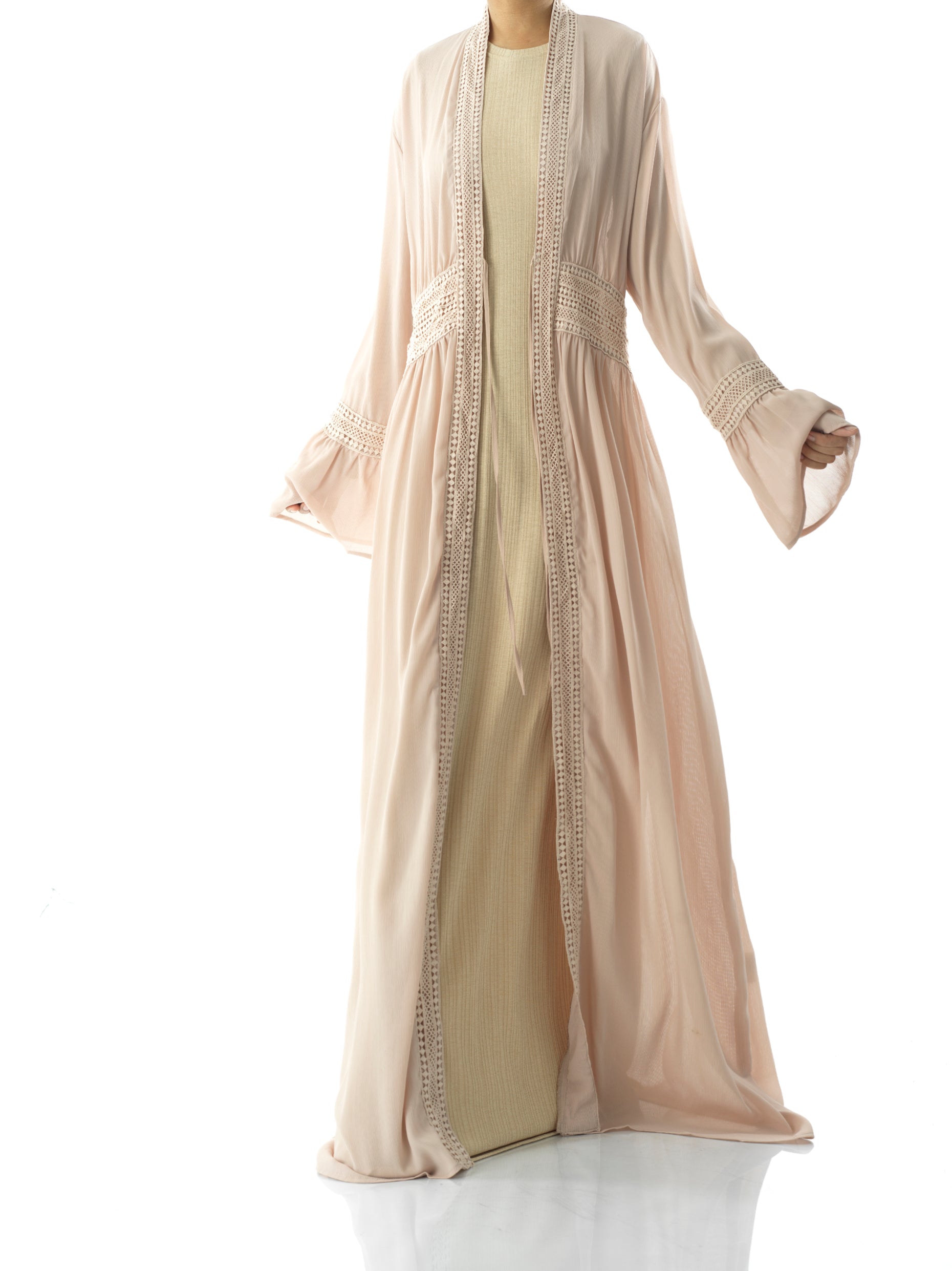 Hayati embroidery detail chiffon abaya Kabayare