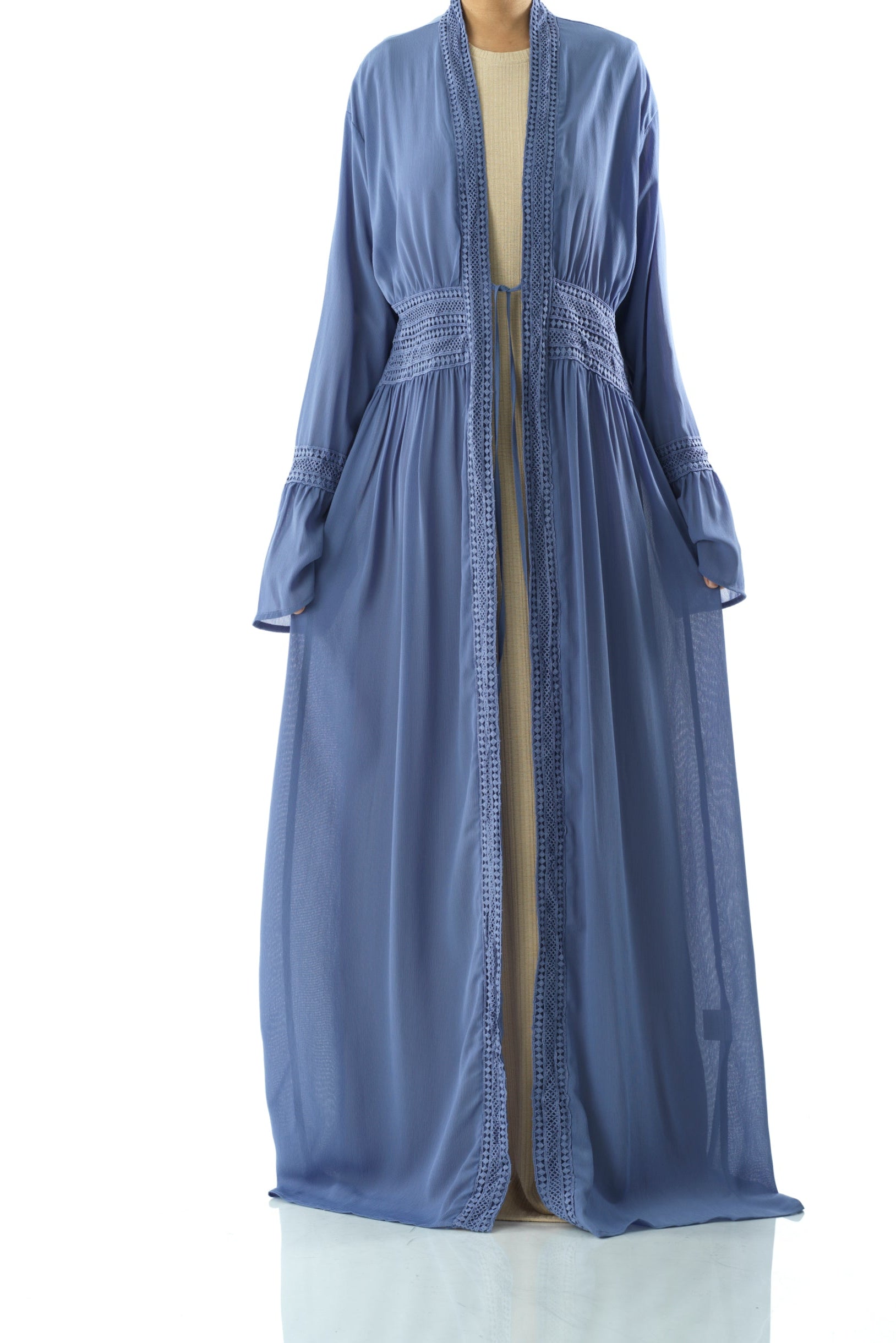 Hayati embroidery detail chiffon abaya Kabayare