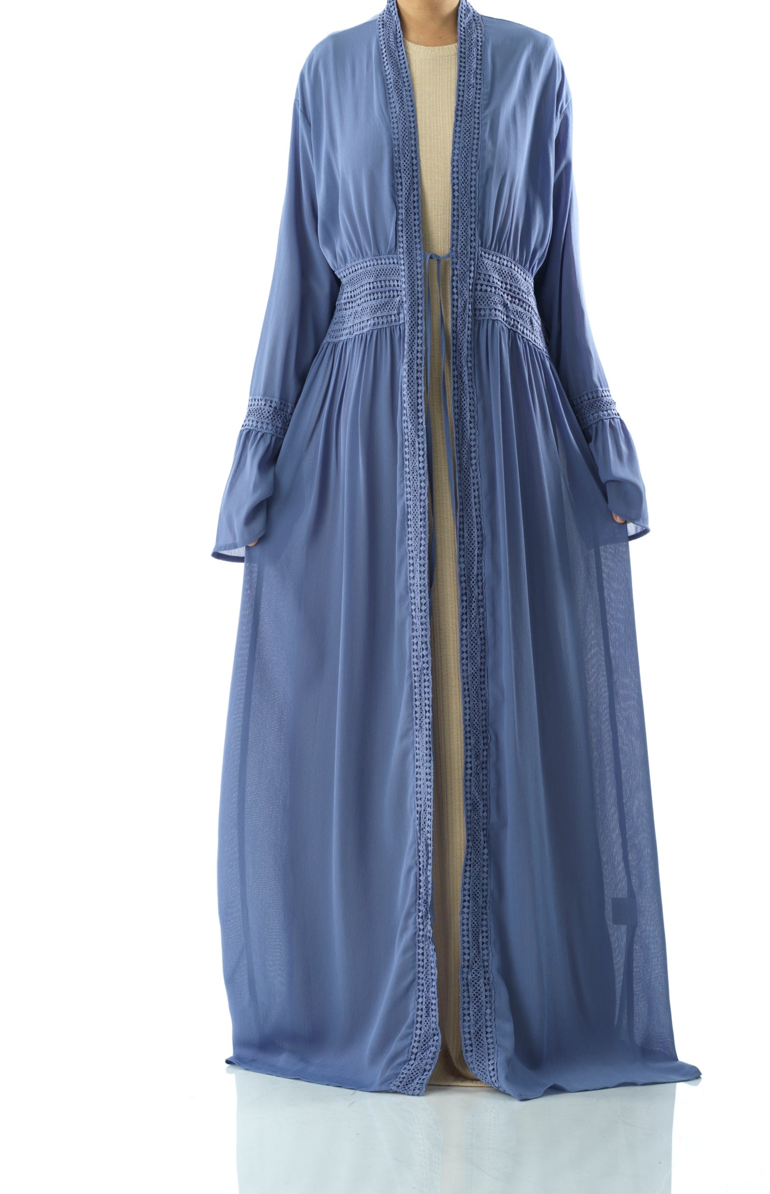 Hayati embroidery detail chiffon abaya Kabayare