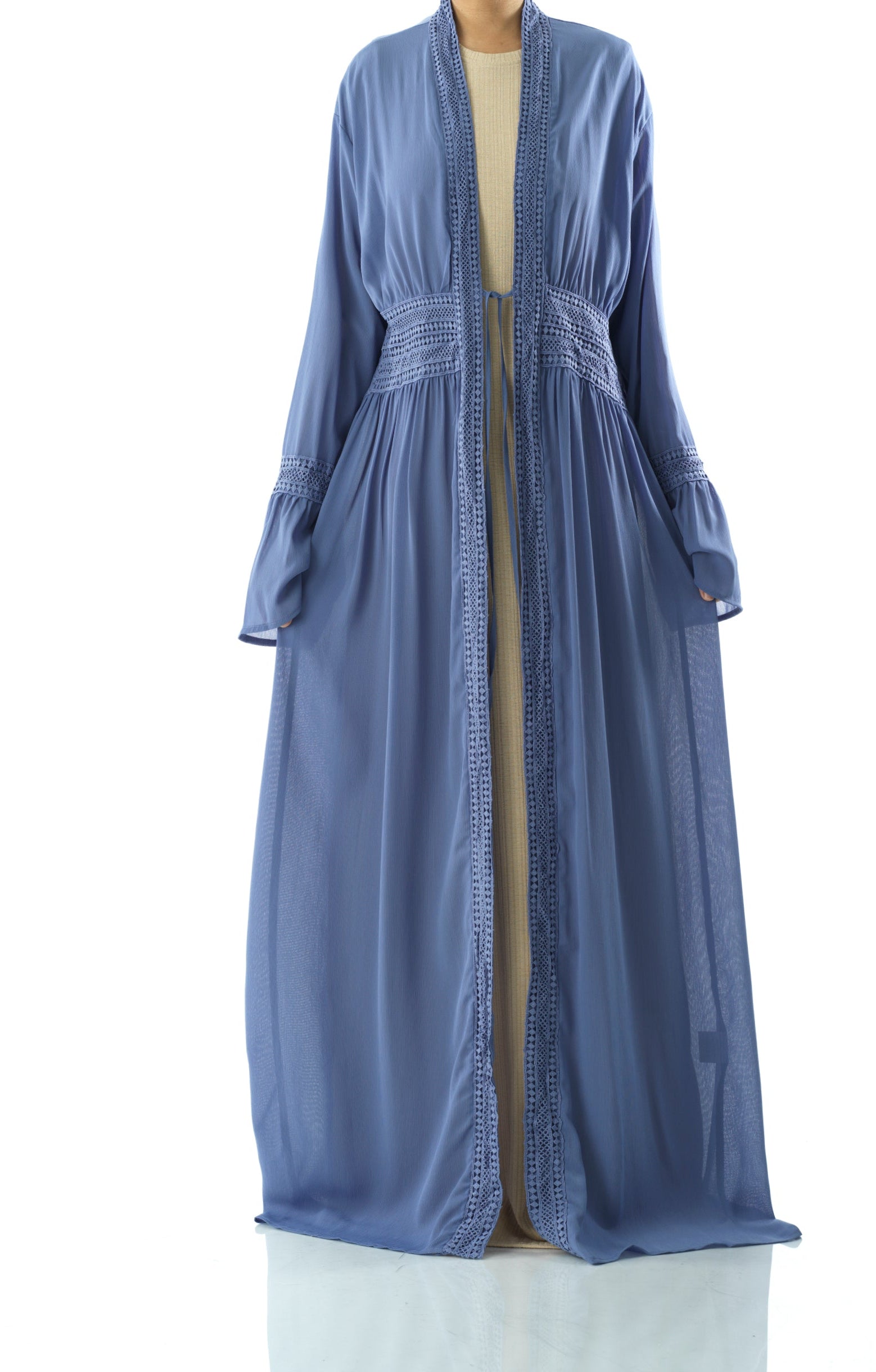 Hayati embroidery detail chiffon abaya Kabayare