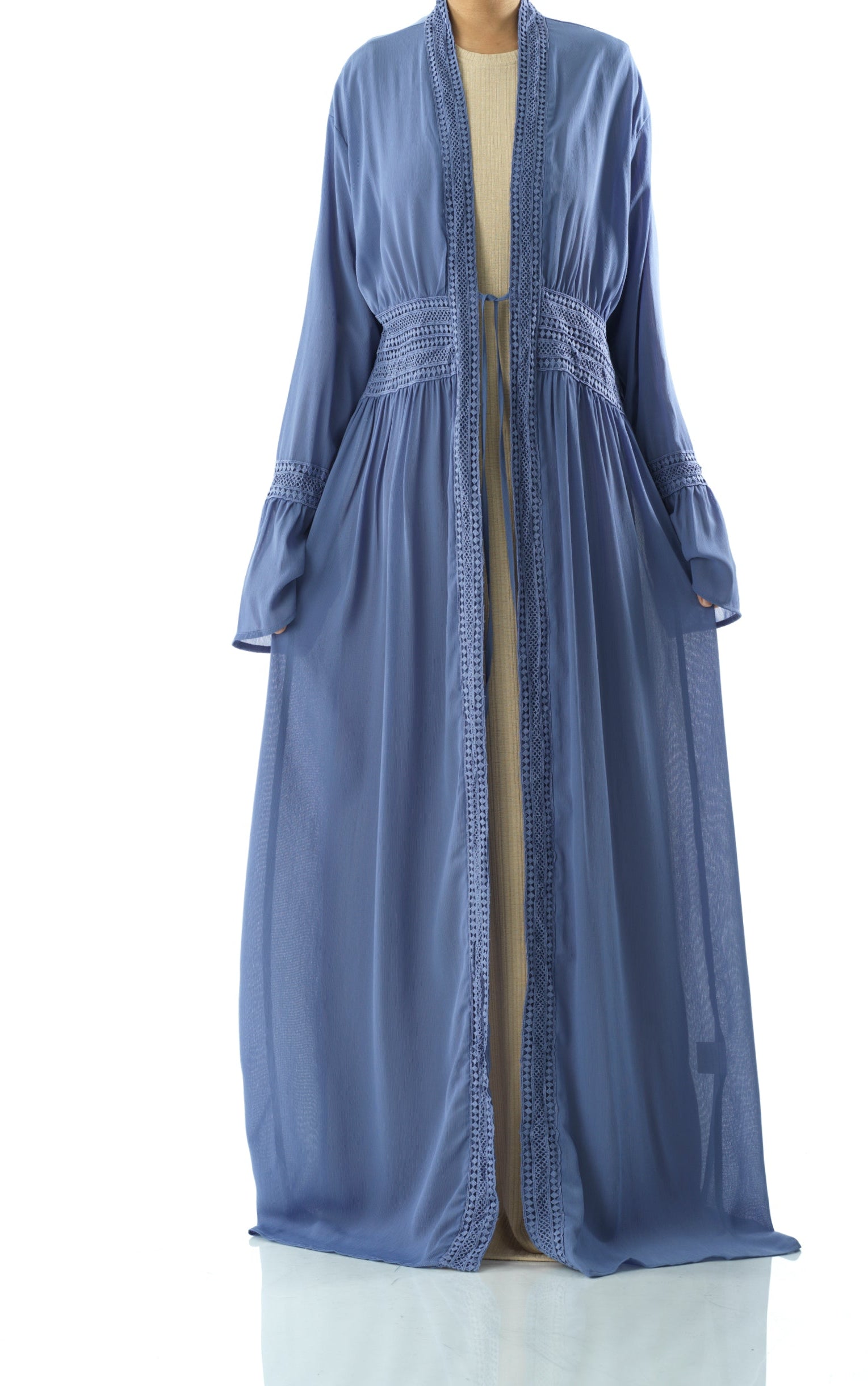 Hayati embroidery detail chiffon abaya Kabayare