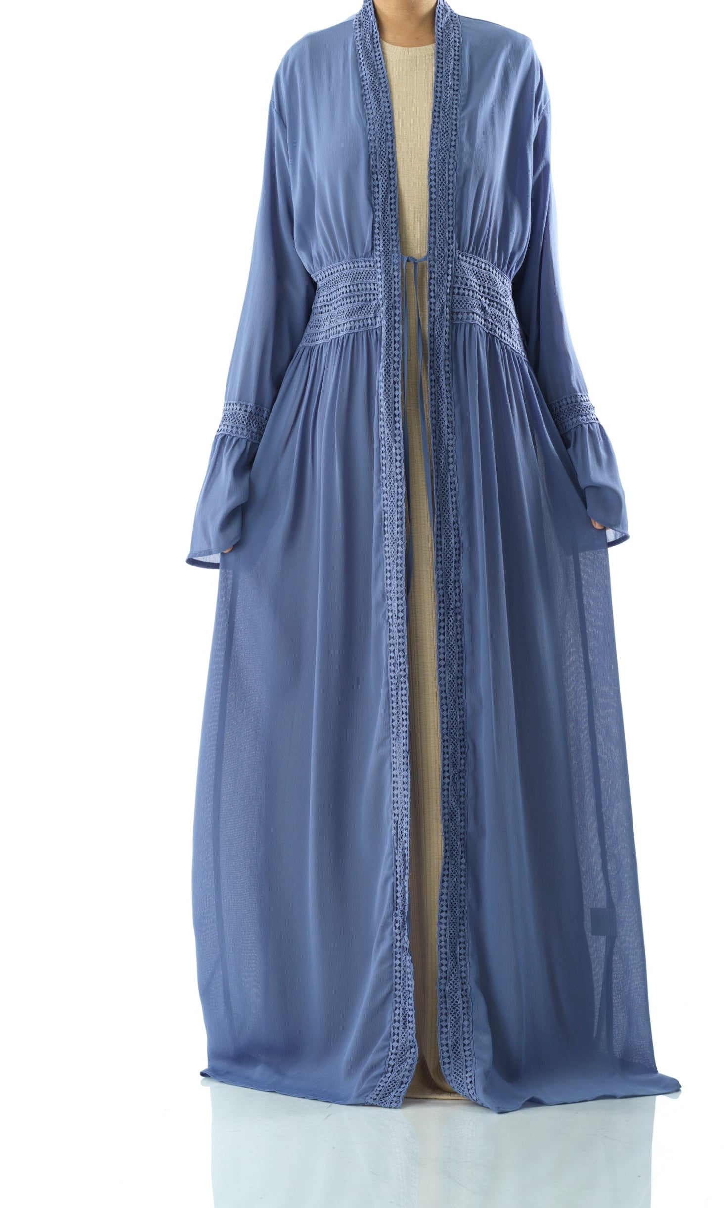 Hayati embroidery detail chiffon abaya Kabayare