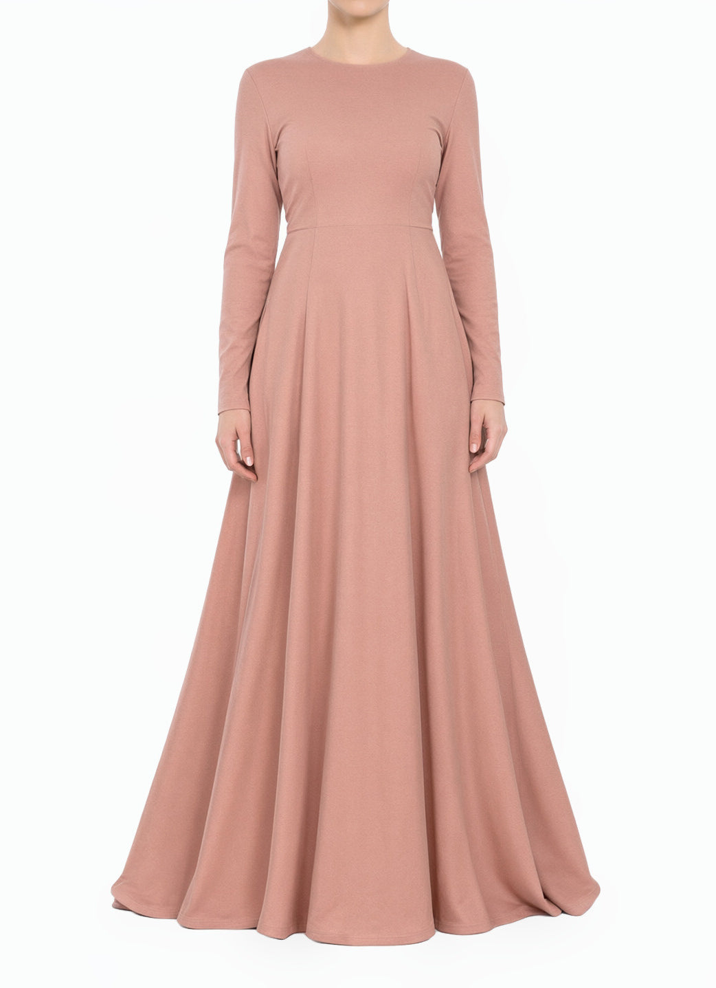 Blush A-Line Modest Maxi Dress