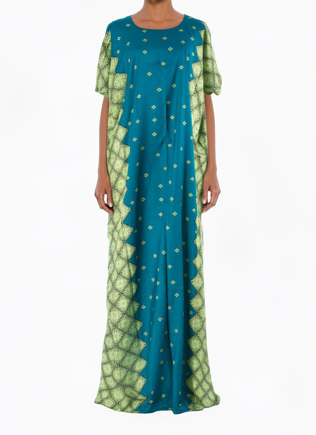 Teal nuriyah Print Bati Dress