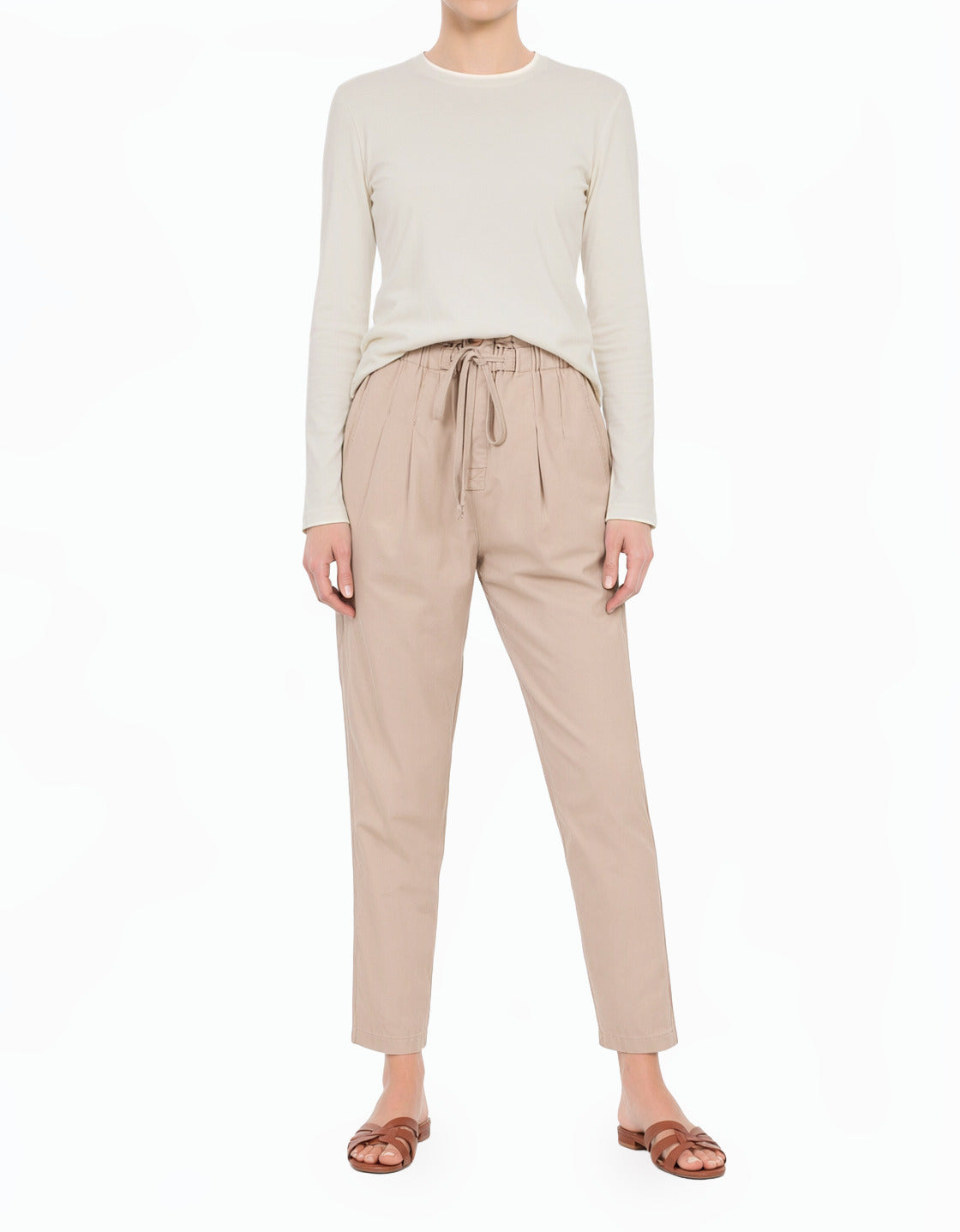 Ash Mocha paperbag waist pants