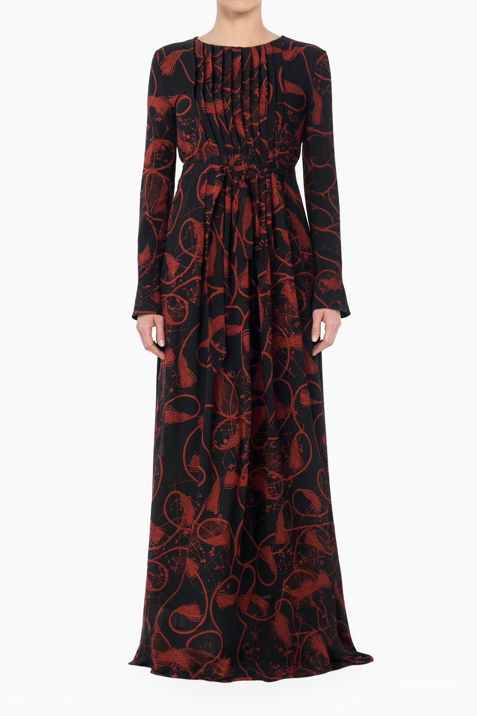 Black and Red Essence of Style Modest Dress