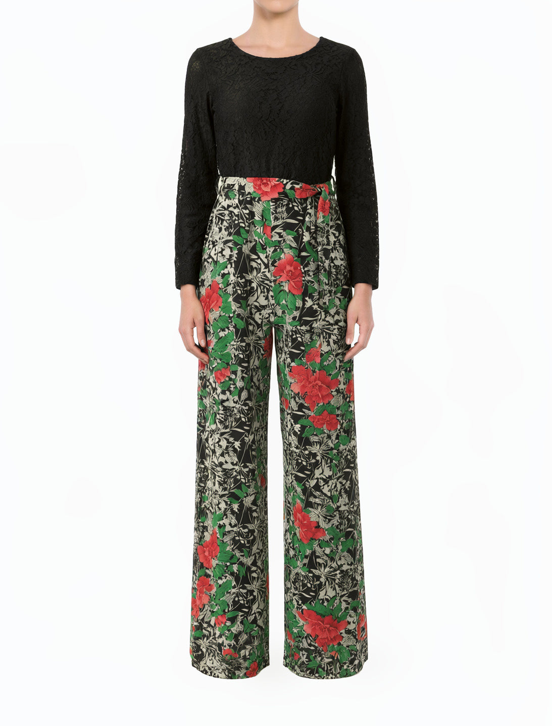 Black Floral Jumpsuits