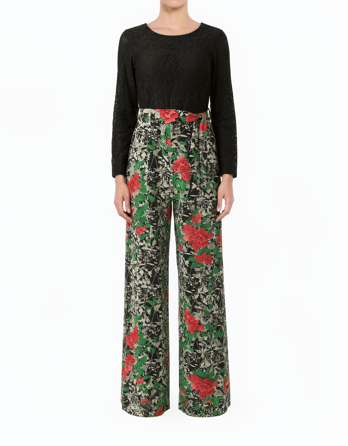 Black Floral Jumpsuits