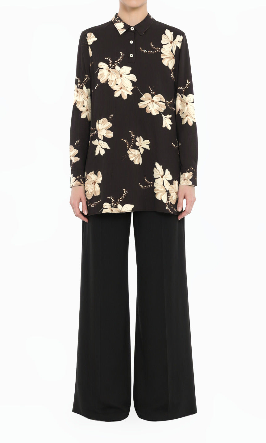 Black Floral Tunic Modest top